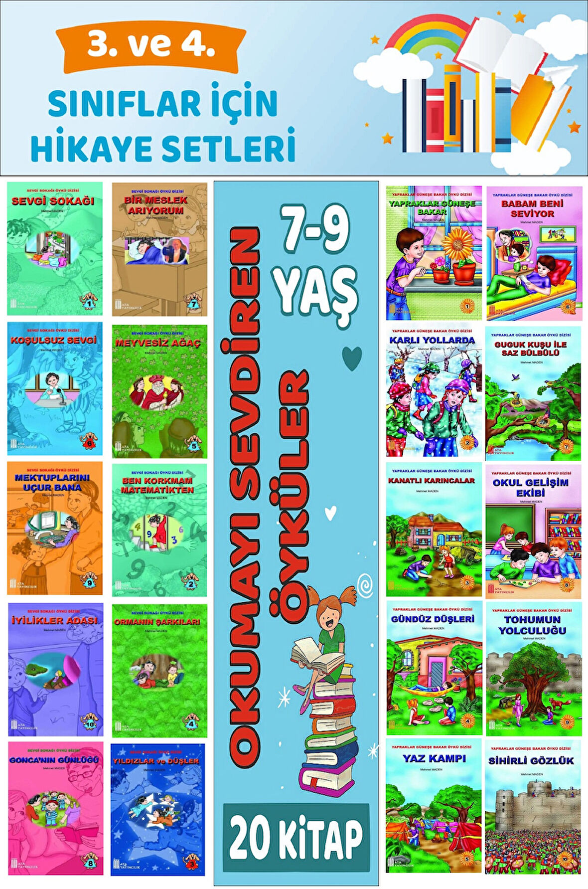 3.ve 4.Sınıflar İçin Okuma Alışkanlığı Kazandıran Mükemmel 20 li  Hikaye Seti 5