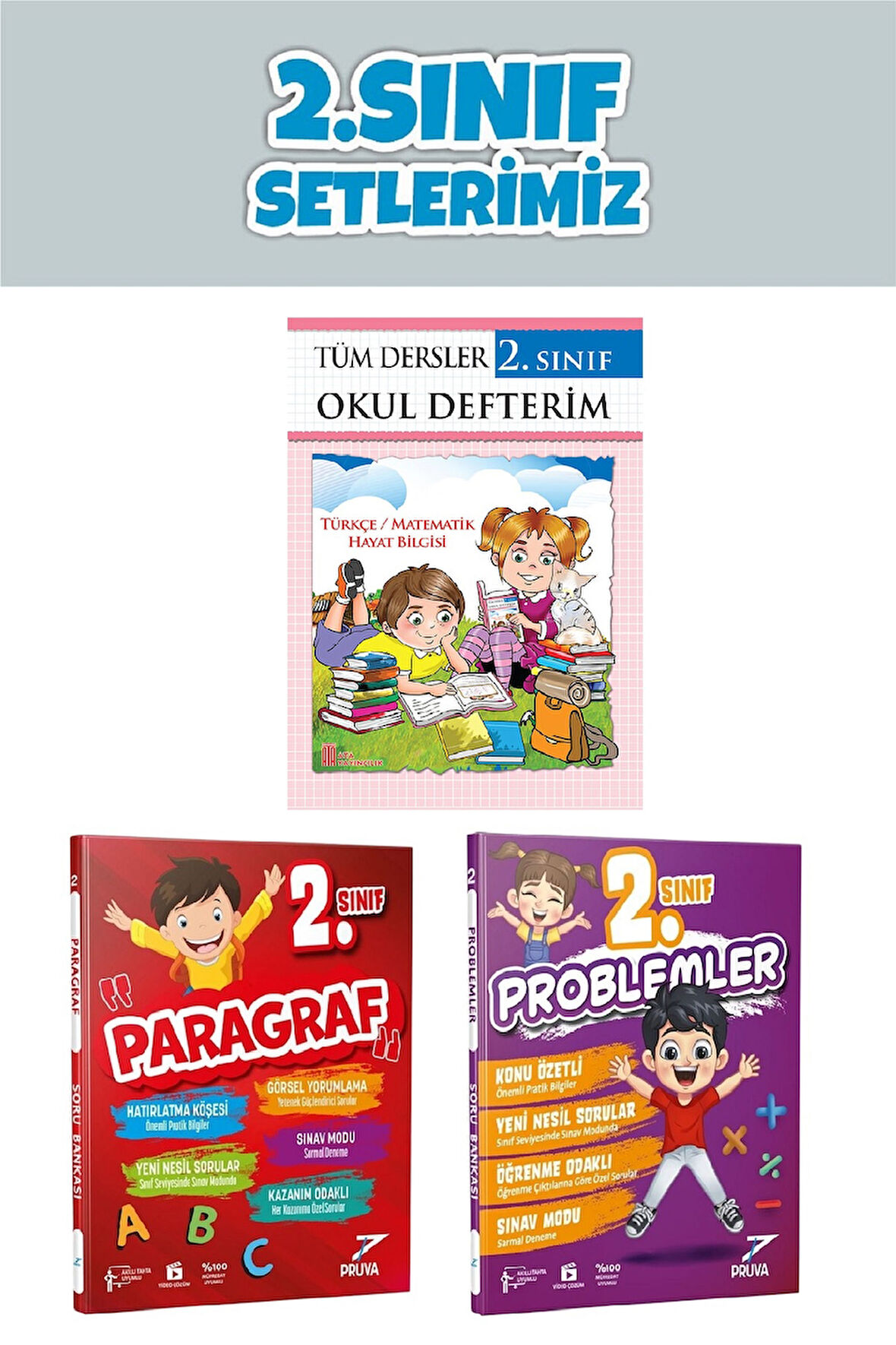 2.Sınıf Okul Defterim+Paragraf+Problem Kitabı