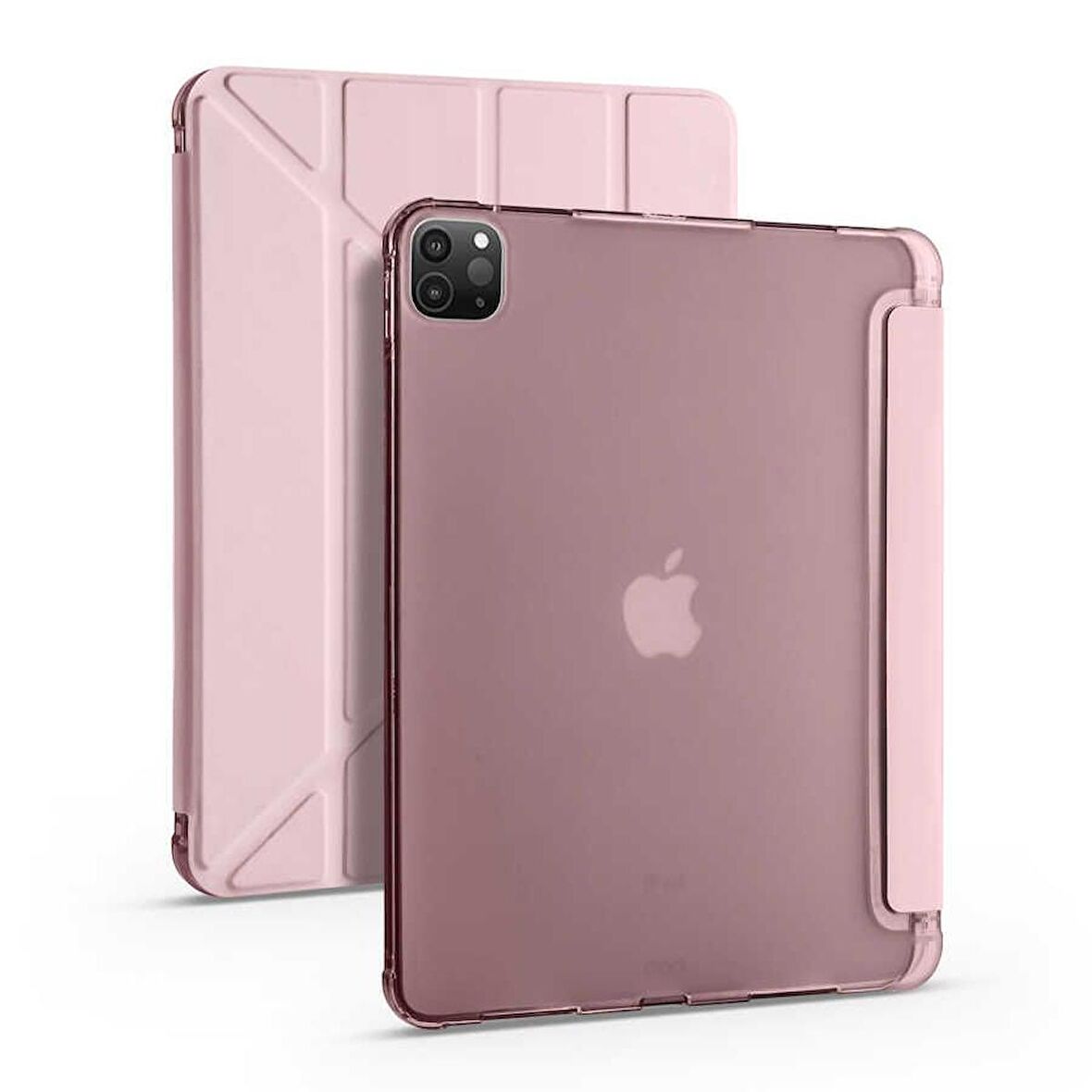 Smcase Apple iPad Pro 12.9 2021 5.Nesil Kılıf Katlanabilir Standlı Pu Silikon tf2