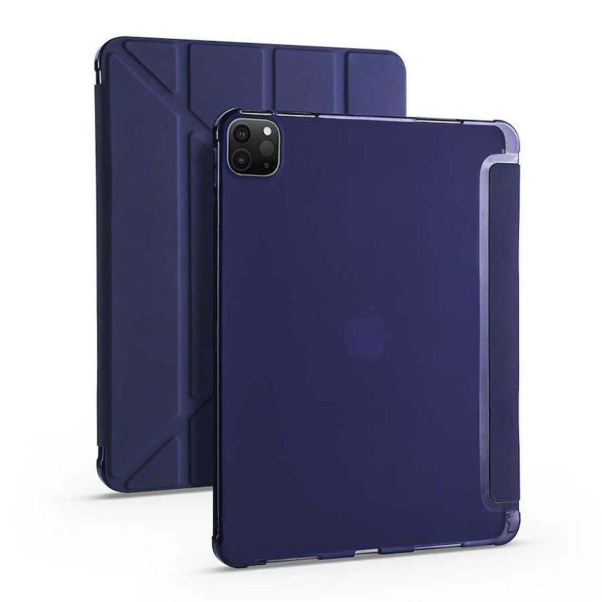 Smcase Apple iPad Pro 12.9 2022 M2 Kılıf Katlanabilir Standlı Pu Silikon tf2