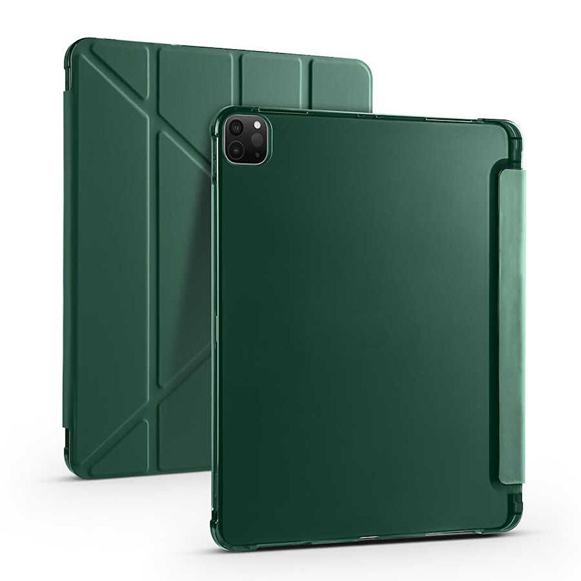 Smcase Apple iPad Pro 12.9 2022 M2 Kılıf Katlanabilir Standlı Pu Silikon tf2