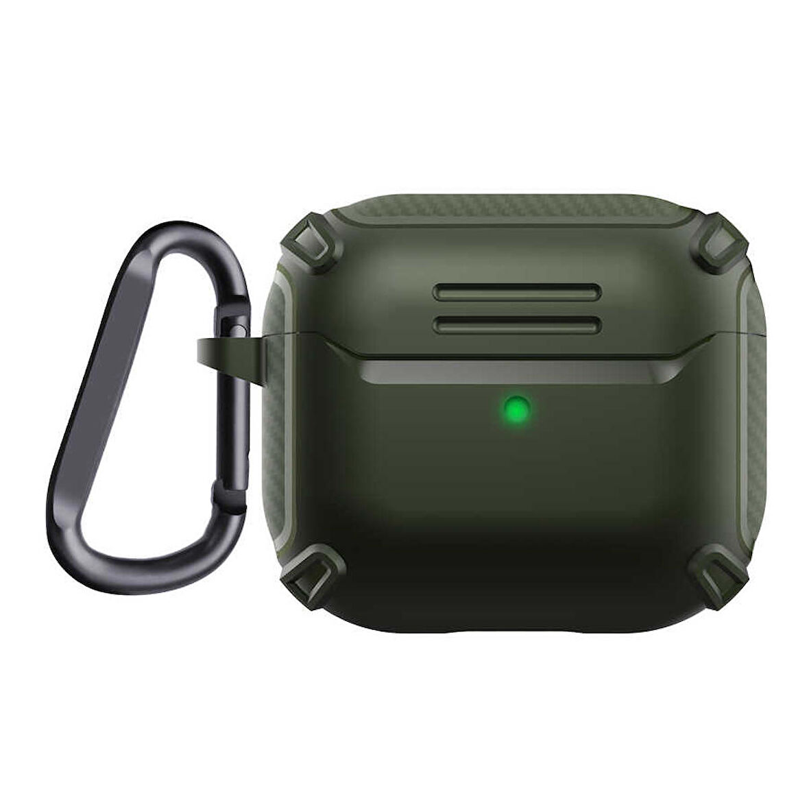 Smcase Apple Airpods Uyumlu 3. Nesil Kılıf Karbon Görünüm Sert Armor A26