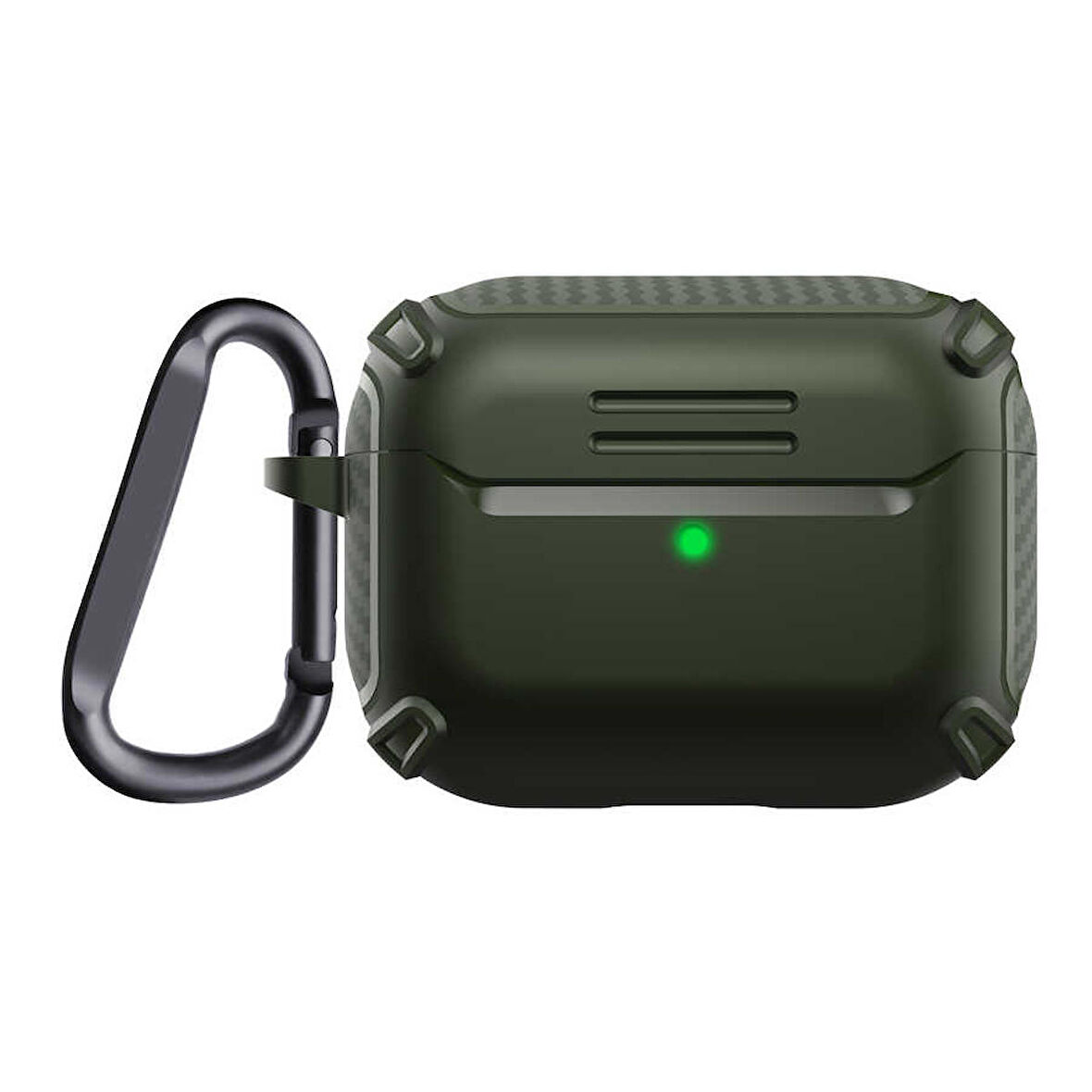 Smcase Apple Airpods Pro Uyumlu Kılıf Karbon Görünüm Sert Armor A26