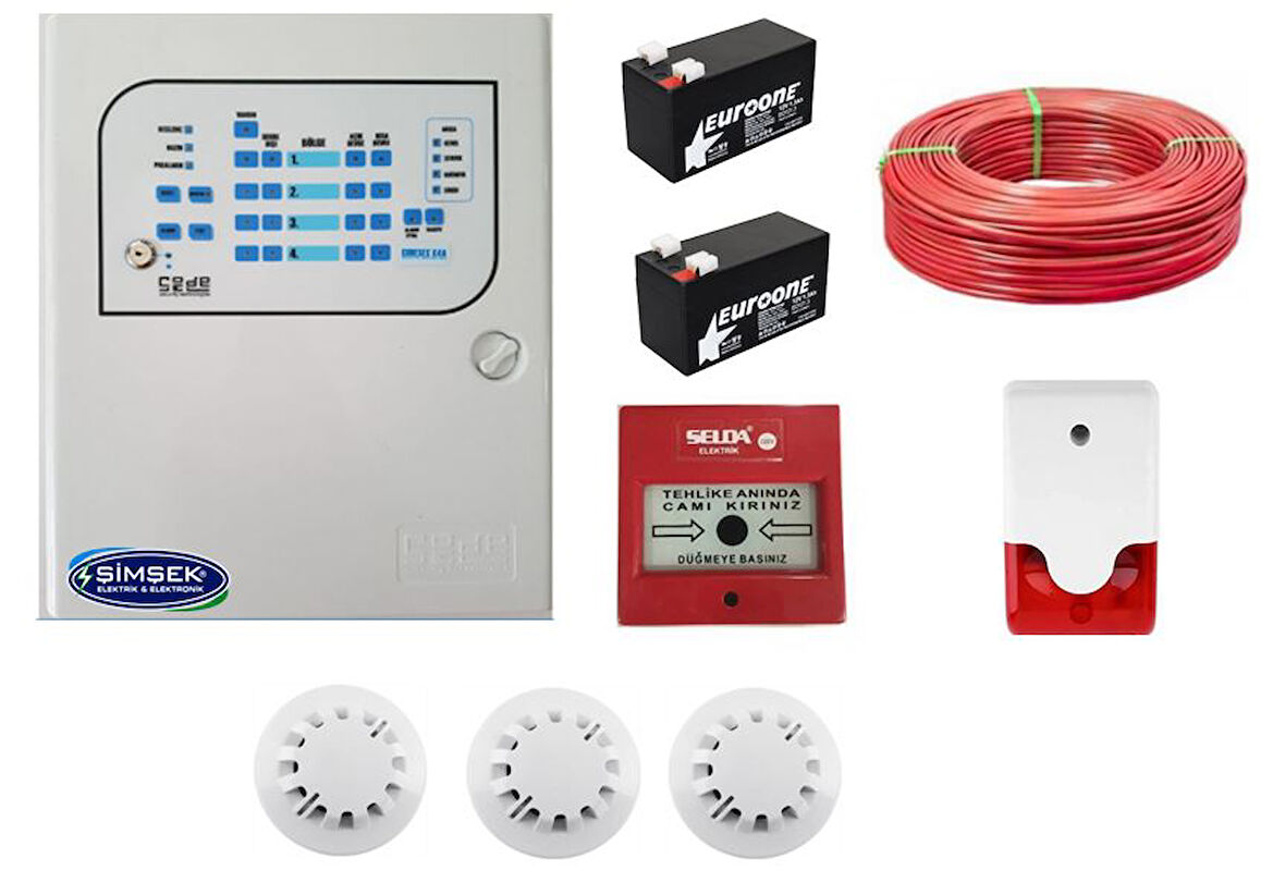 3 LÜ YANGIN ALARM SETİ KABLO DAHİL