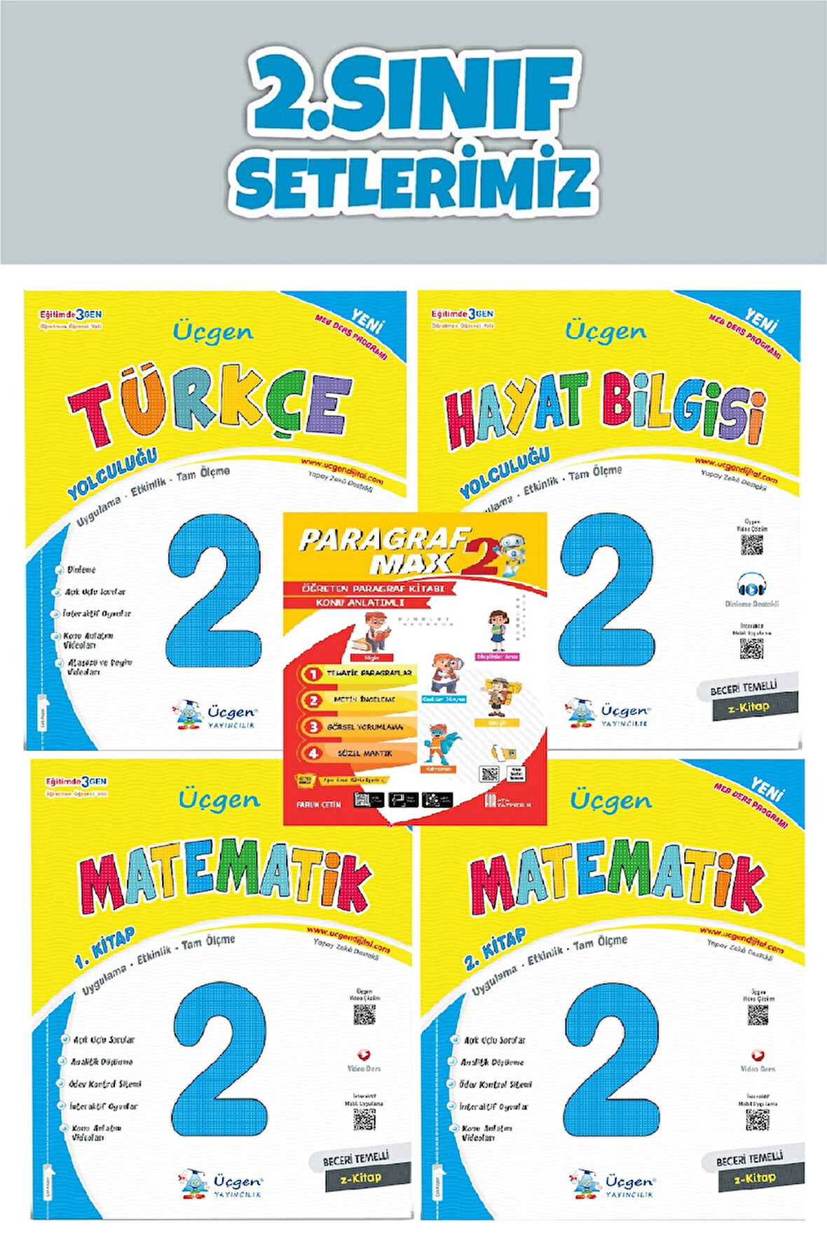 Üçgen 2.Sınıf Maarif Modeli Beceri Temelli Türkçe-Matematik-Hayat Bilgisi -Paragraf max (2025-2026)