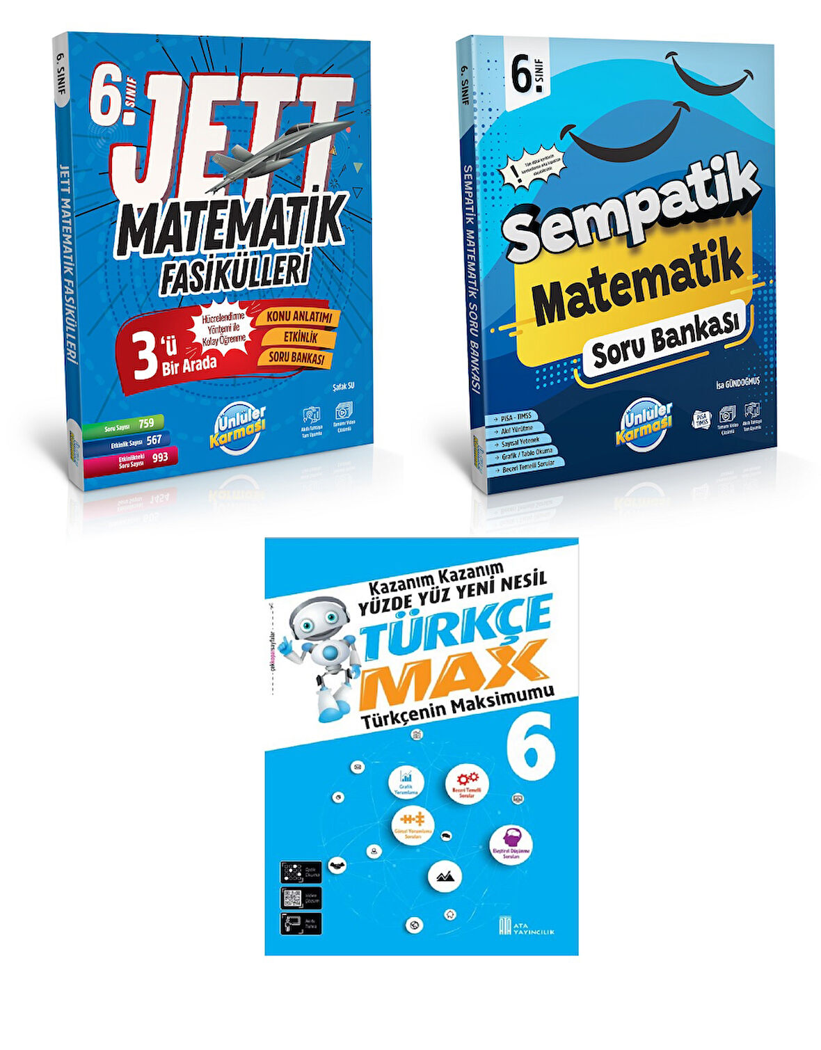6.Sınıf Maarif Model Matematik Jett Konu Anlatımlı Fasiküller + Sempatik Soru Bankası Seti 2025-2026