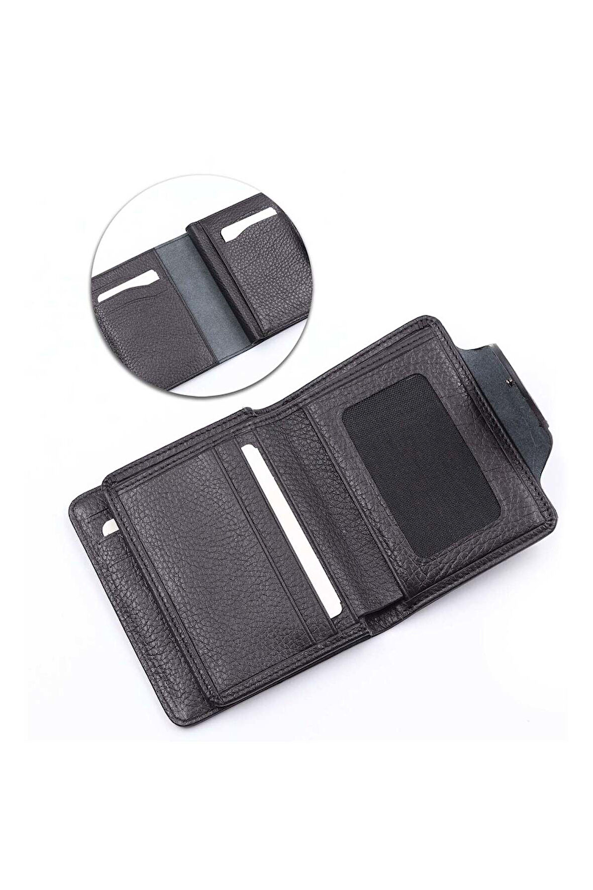 Hakiki Deri Siyah Kartlık C235-1