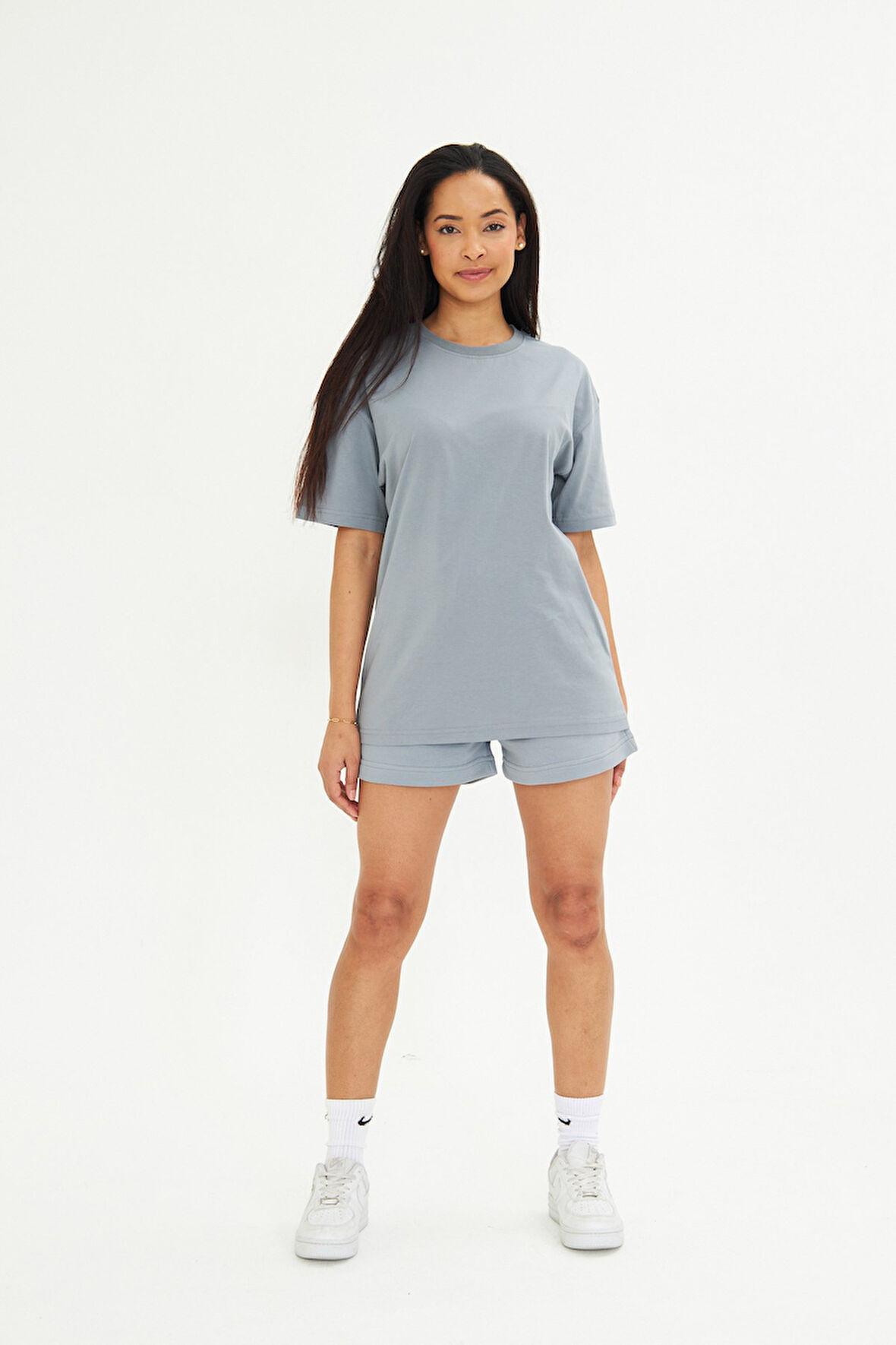 Kadın Konforlu %100 Pamuk Kısa Kollu Günlük Tişört