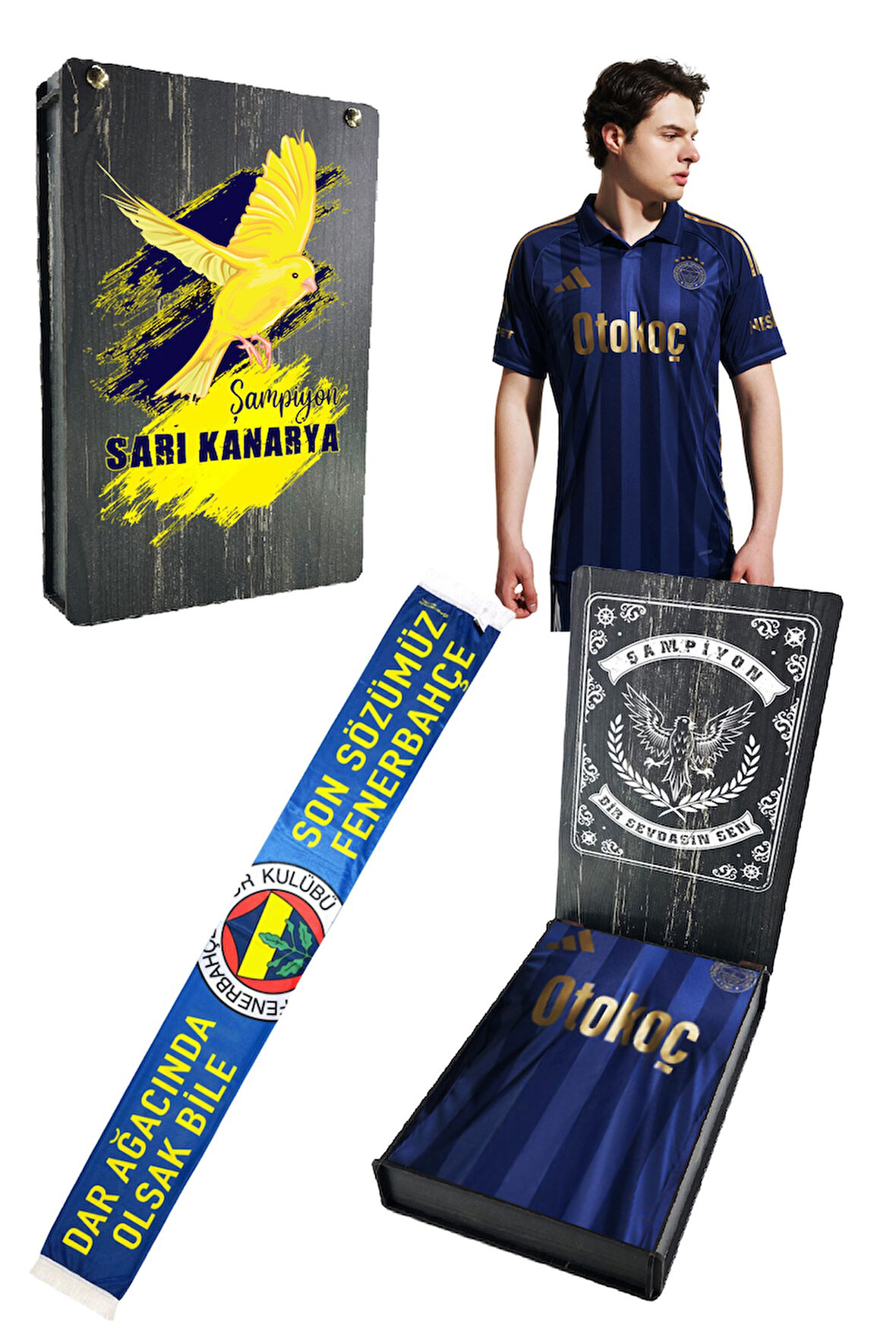 Fenerbahçe Orijinal Lisanslı 2025-2026 Yeni Sezon UV  Kutulu Lacivert Forma Ve Atk