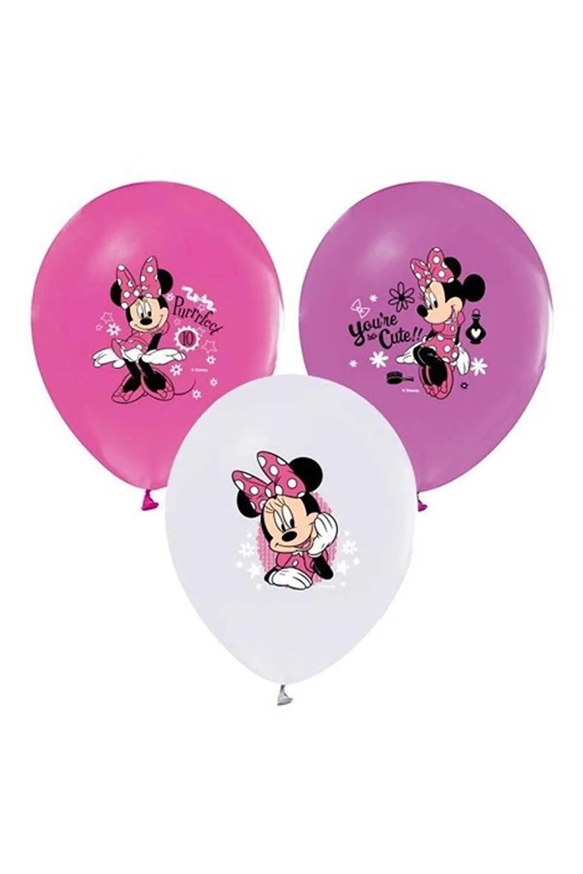 Balon Lisanslı Minnie Mouse 5'Li