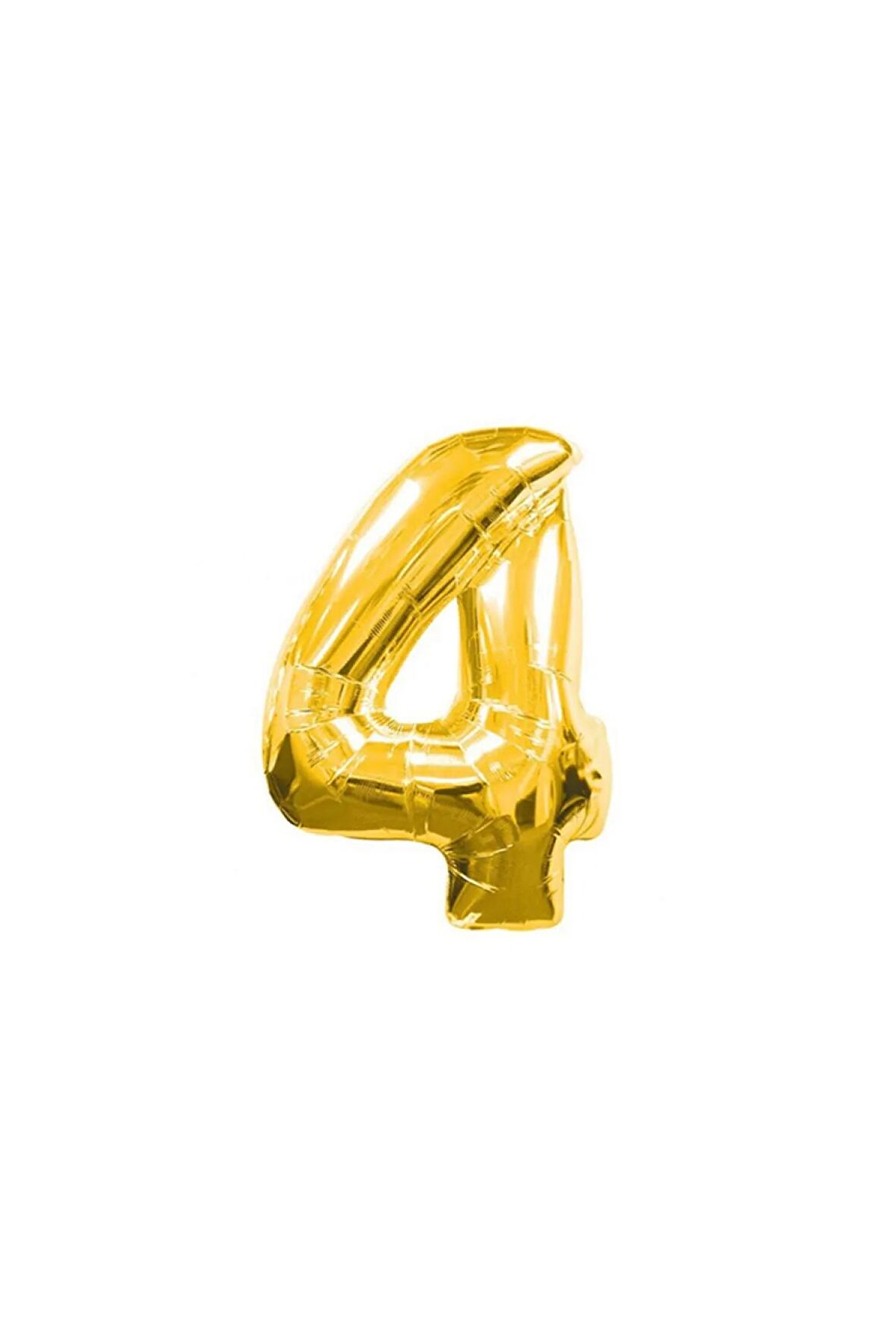 Gold Folyo Balon 4 Rakamı 100 Cm.