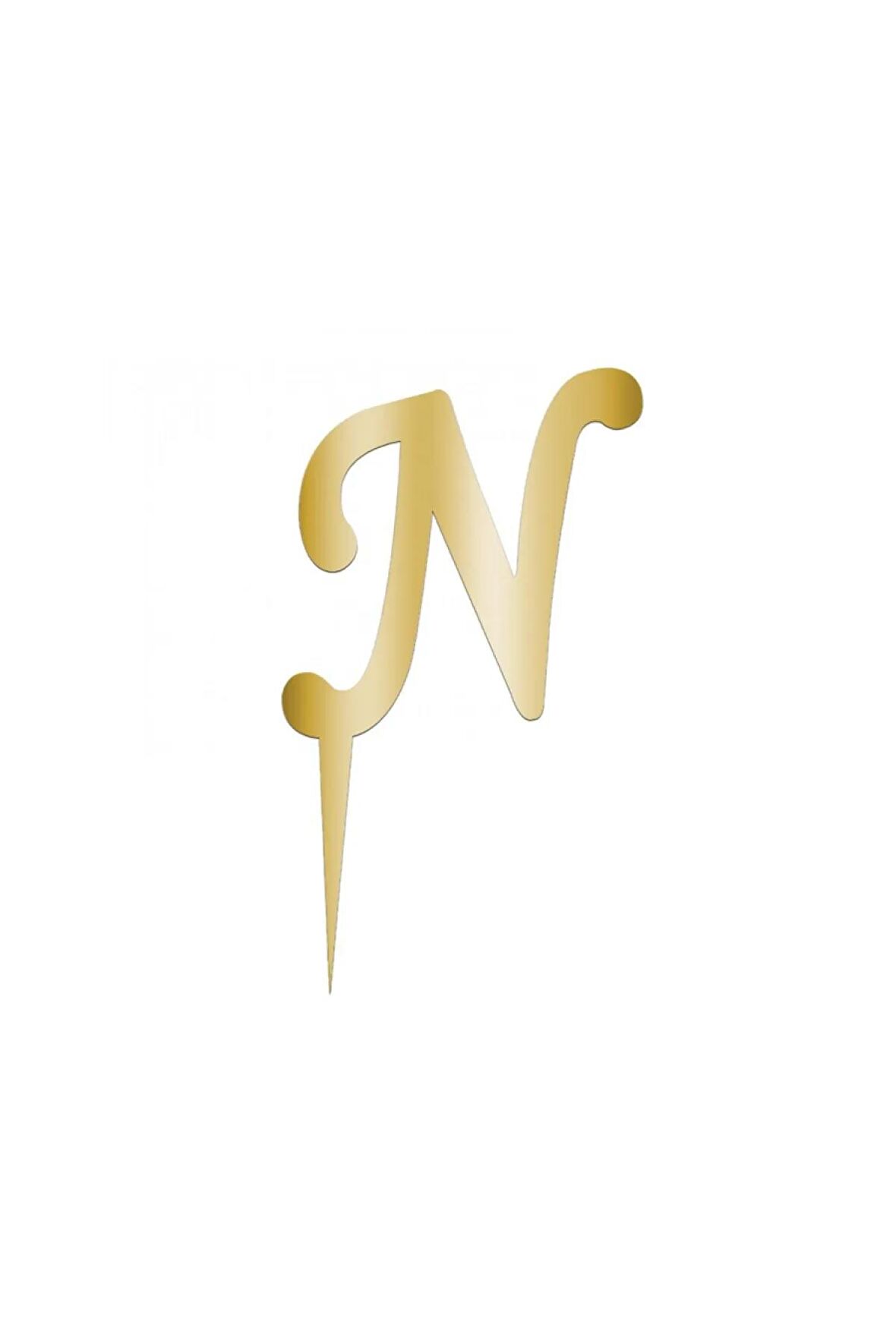 Pleksi Harf 12cm Gold N