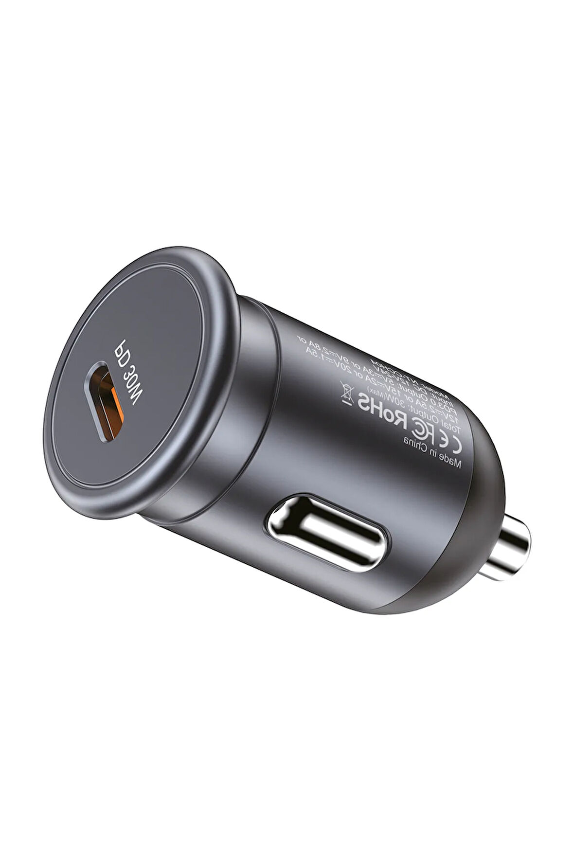 iPhone için Type-C Çakmaklık hızlı Araç Şarj Aleti(Wireless Özellik + Alüminyum alaşım + Hızlı Şarj)