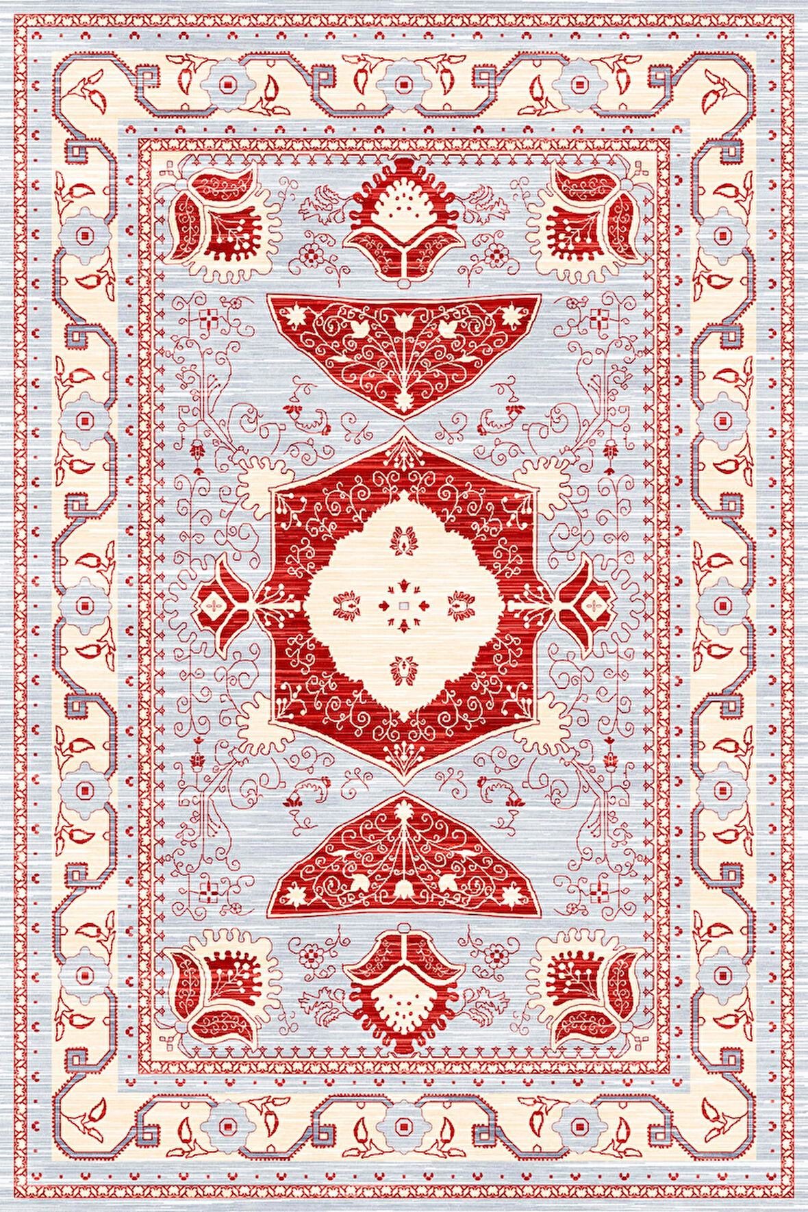 Pamuk Dokuma Taban Kaymaz Yıkanabilir Klasik Desenli  Salon Halısı Mutfak Halısı Koridor Halısı