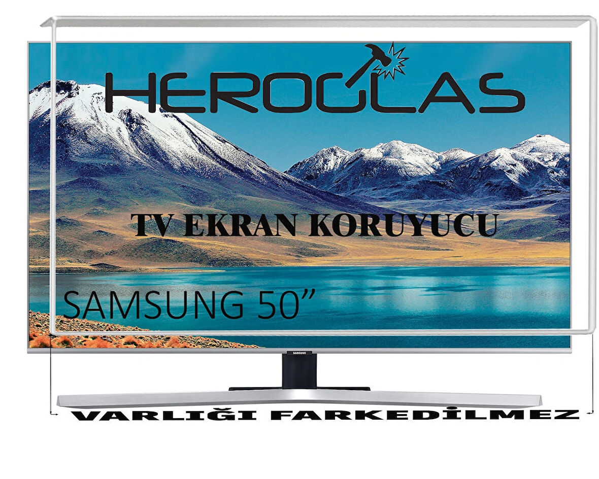  Heroglas Samsung CU7000 50"Inç 127 Ekran Tv Ekran Koruyucu