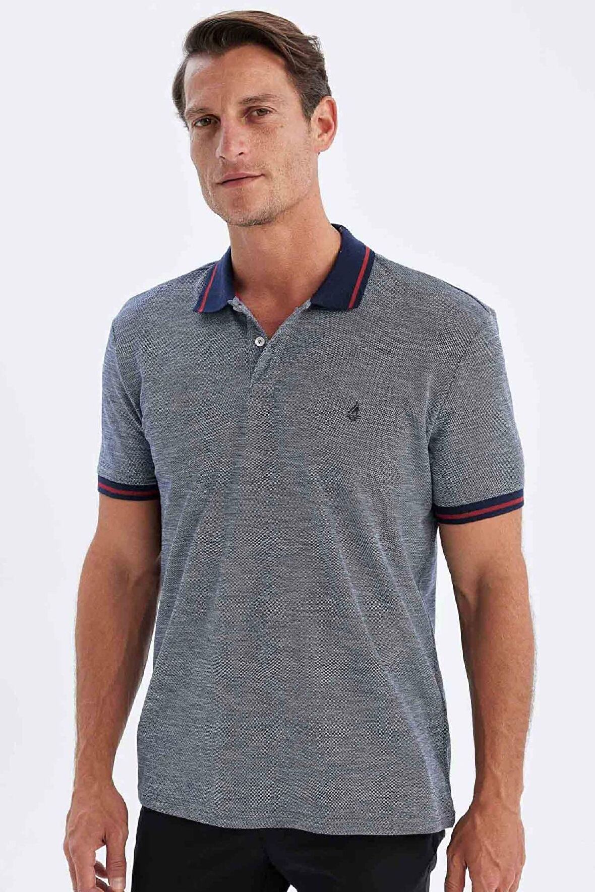 DeFacto New Regular Fit Kısa Kollu Pike Polo Tişört C6006AX24SMNV120