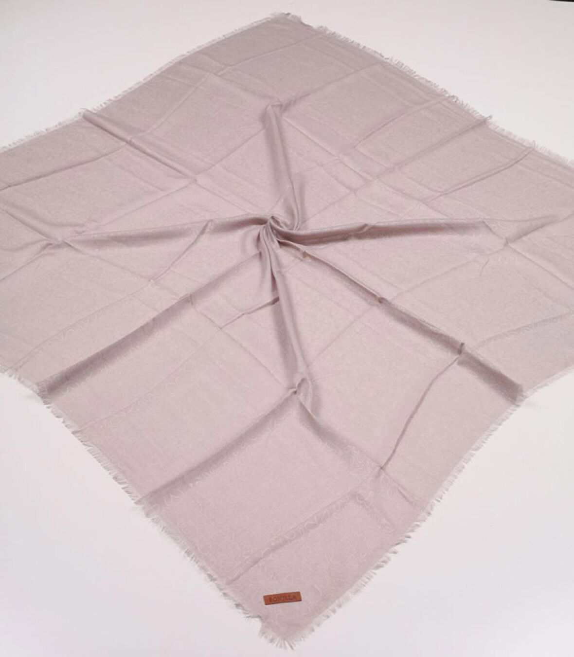 Bonjela Düz Renk Jakarlı Pamuk Eşarp - Desen-07 - Renk-18-56