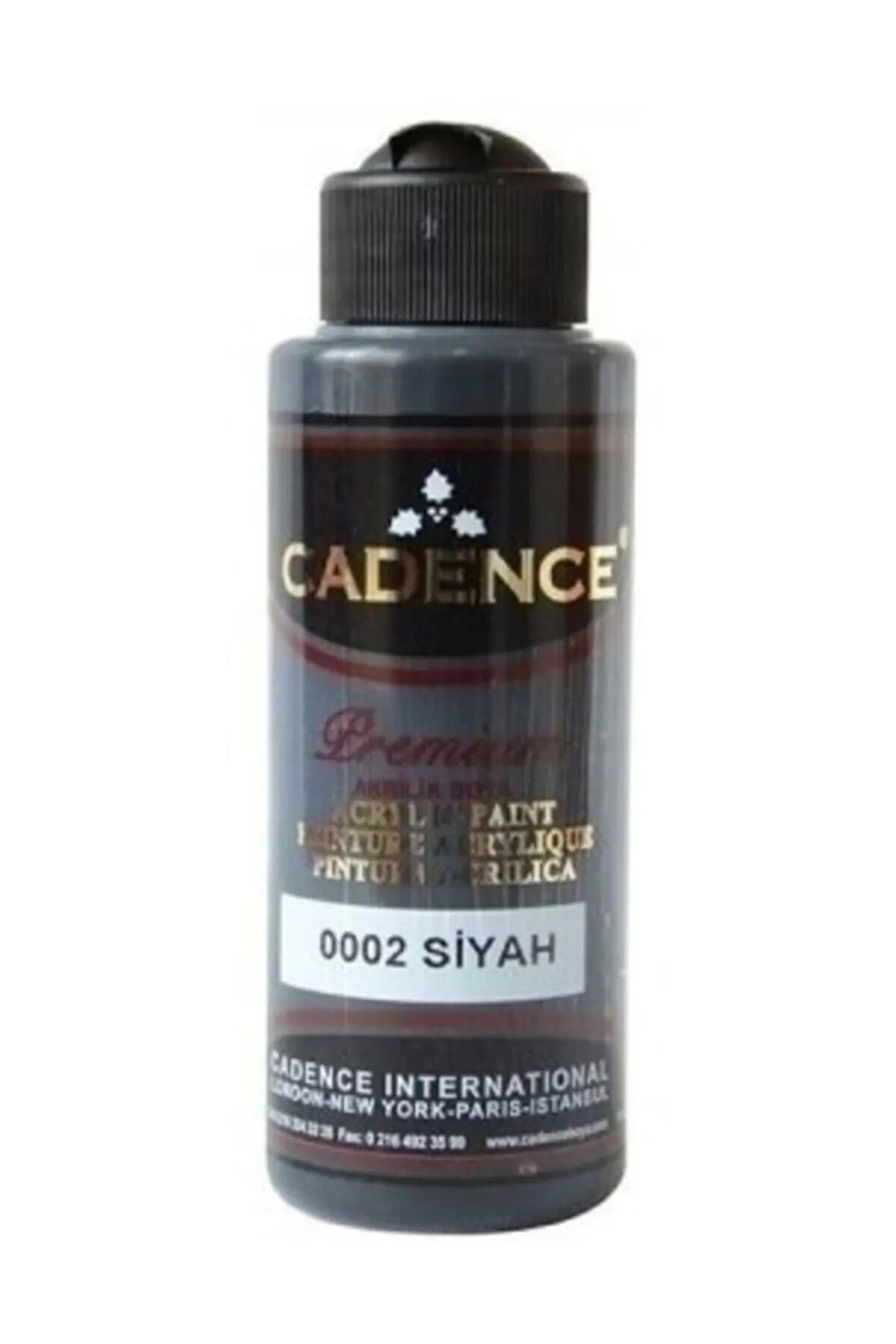 Cadence Akrilik Boya 0002-siyah 120ml