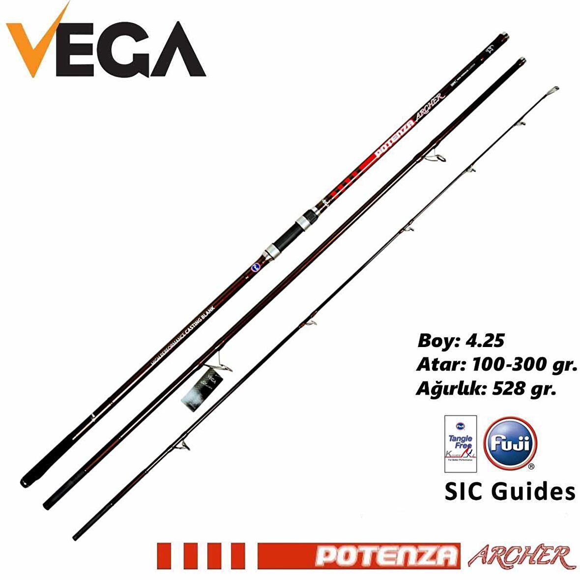 VEGA Potenza ARCHER Surf 4,25 mt 100-300 gr Olta Kamışı