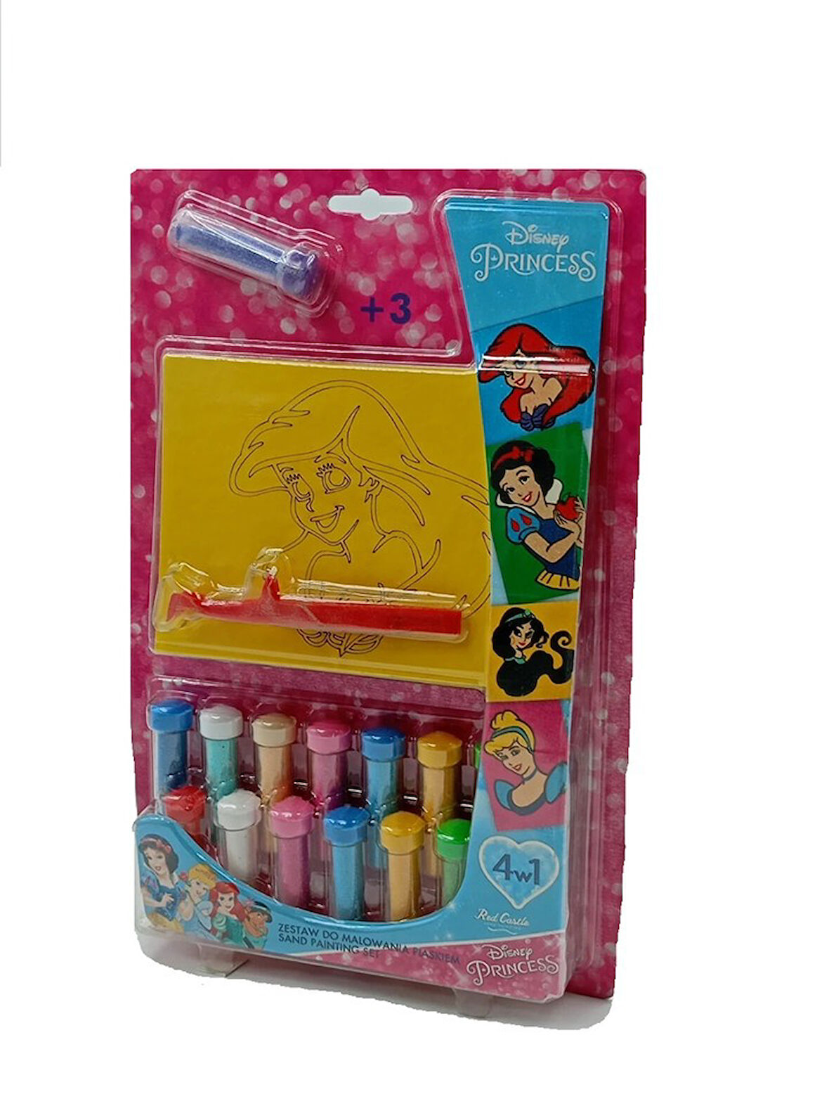 Disney Prensesler Eğitici ve Eğlenceli Kum Boyama Seti 4in1-Red Castle FM-06-PL-E
