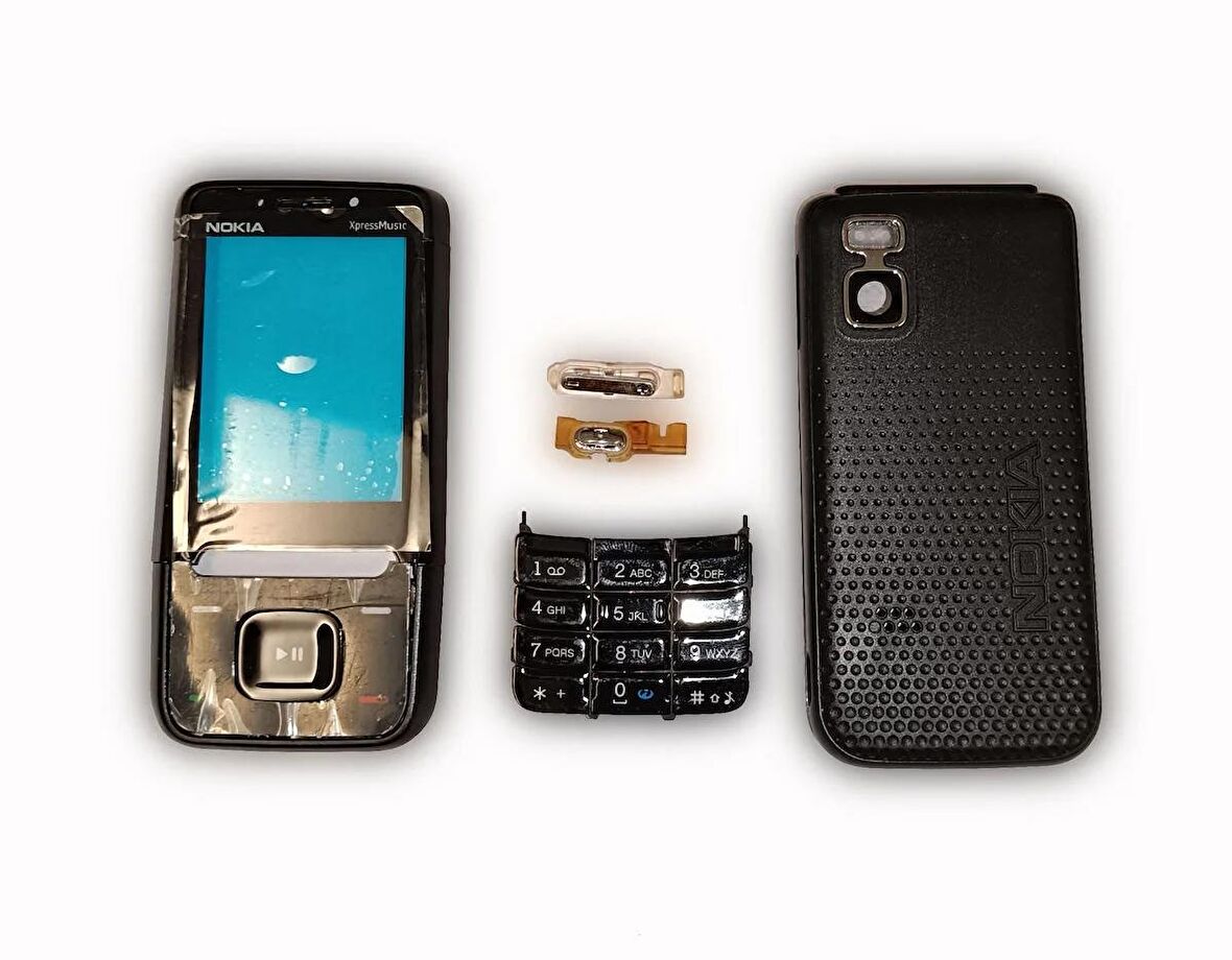 Nokia 5610 Kasa Kapak 5610 Siyah Orta Kasa Ön Kapak Arka Kapak Tuş Takımı