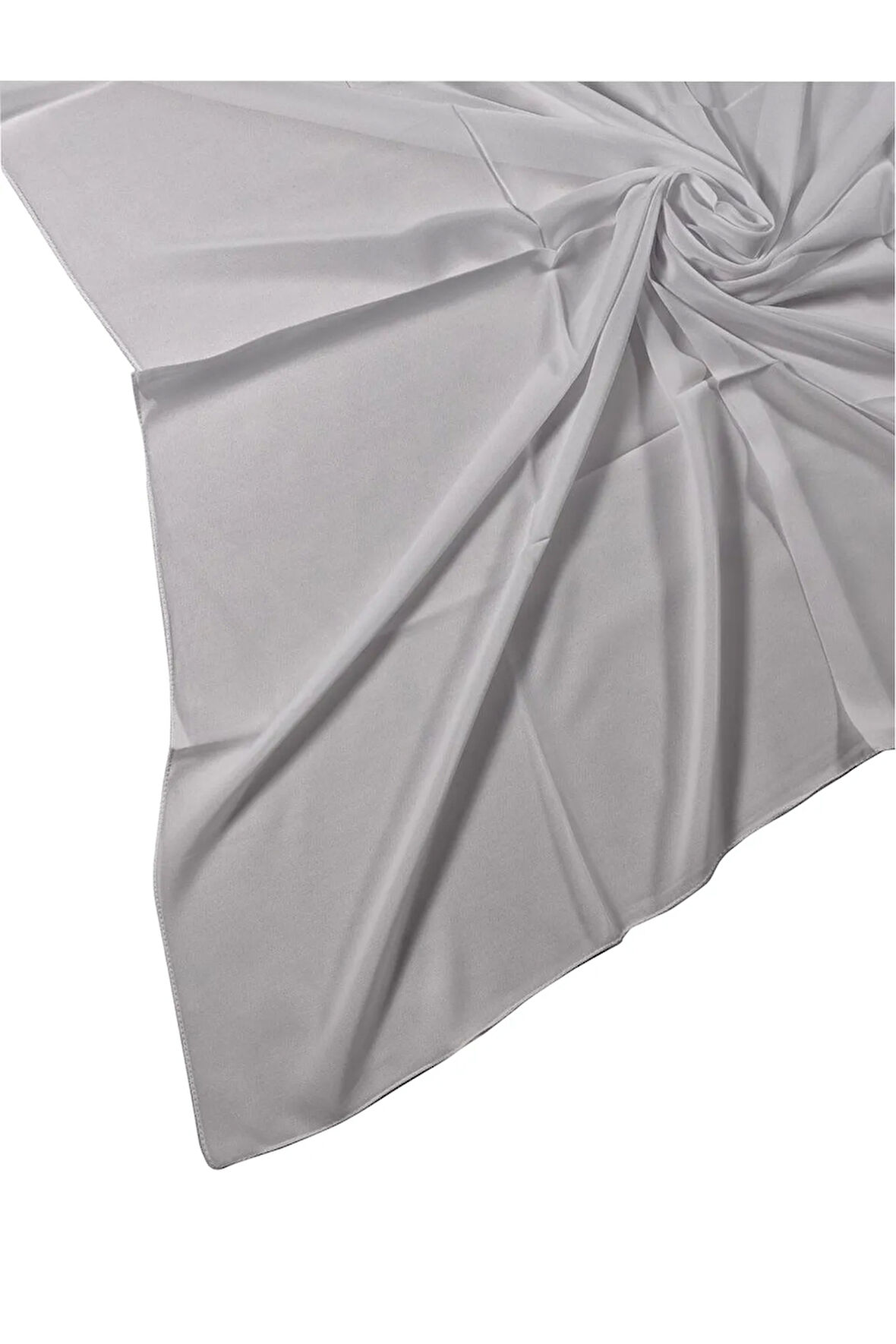 Mısırlı Eşarpları Düz Renk Krep Eşarp Beyaz Renk 110x110 Cm