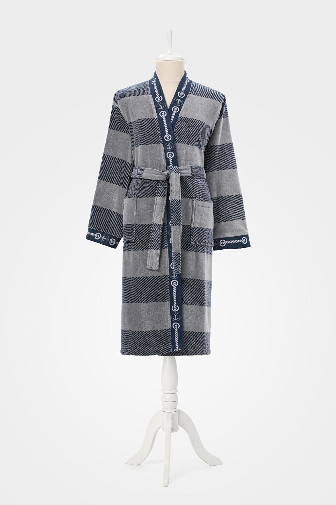 Özdilek Summer Heat Sailor Kadife Kimono Bornoz XL Beden