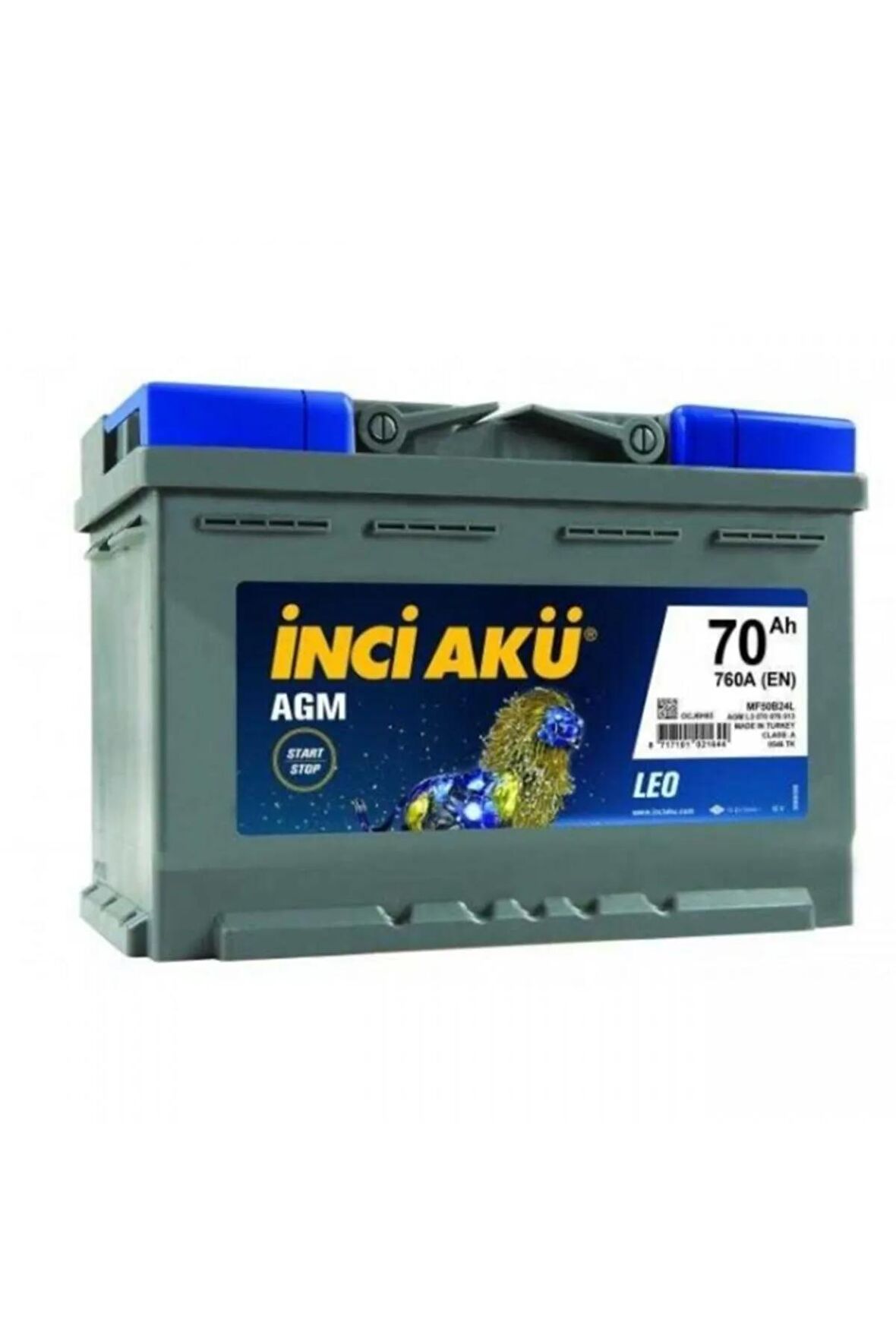 İnci Agm Leo 12 V 70 Ah 760CCA Start-Stop Akü