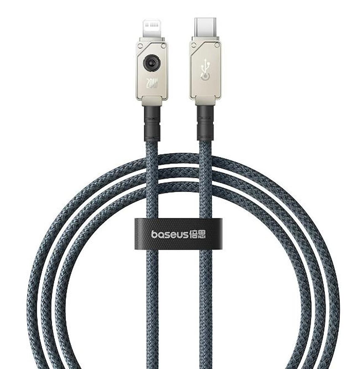 Baseus E-Marker Çipli Kopmaz Kablo 1Mt Ultra Hızlı 20W iPhone Şarj İphone 11 12 13 14 Pro Max Şarj Kablo