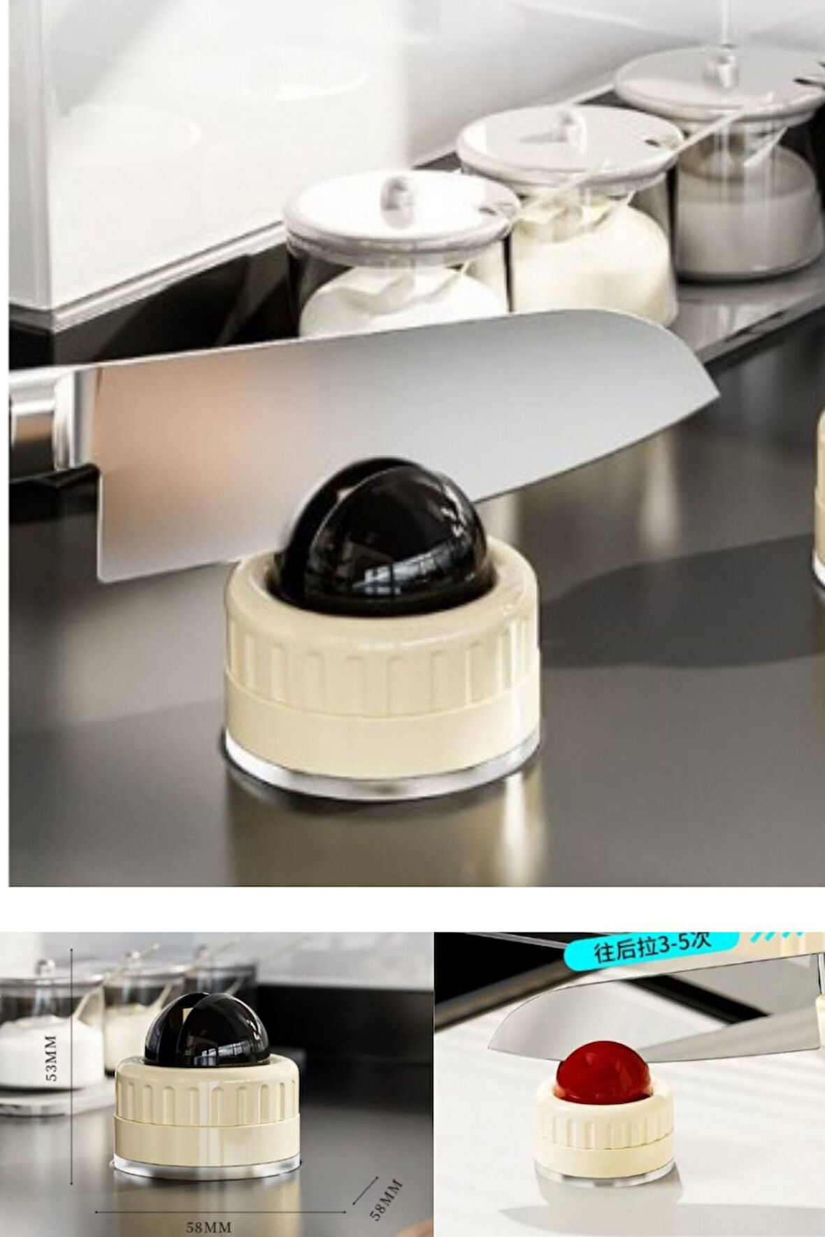 masa tezgah fayans üstüne Vantuzlu bıçak bileme aparatı bıçak bileyici satır bileyici