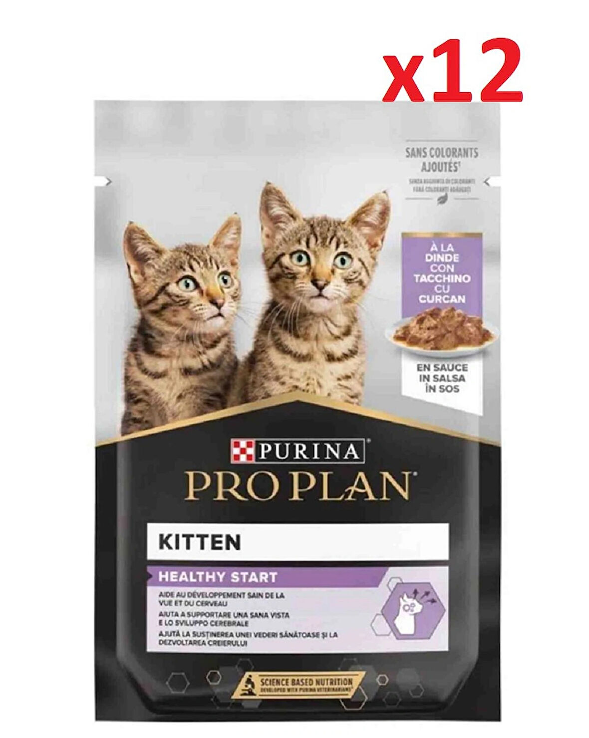 Pro Plan Pouch Sos İçinde Hindili Yavru Kedi Konservesi 85gr x 12 Adet