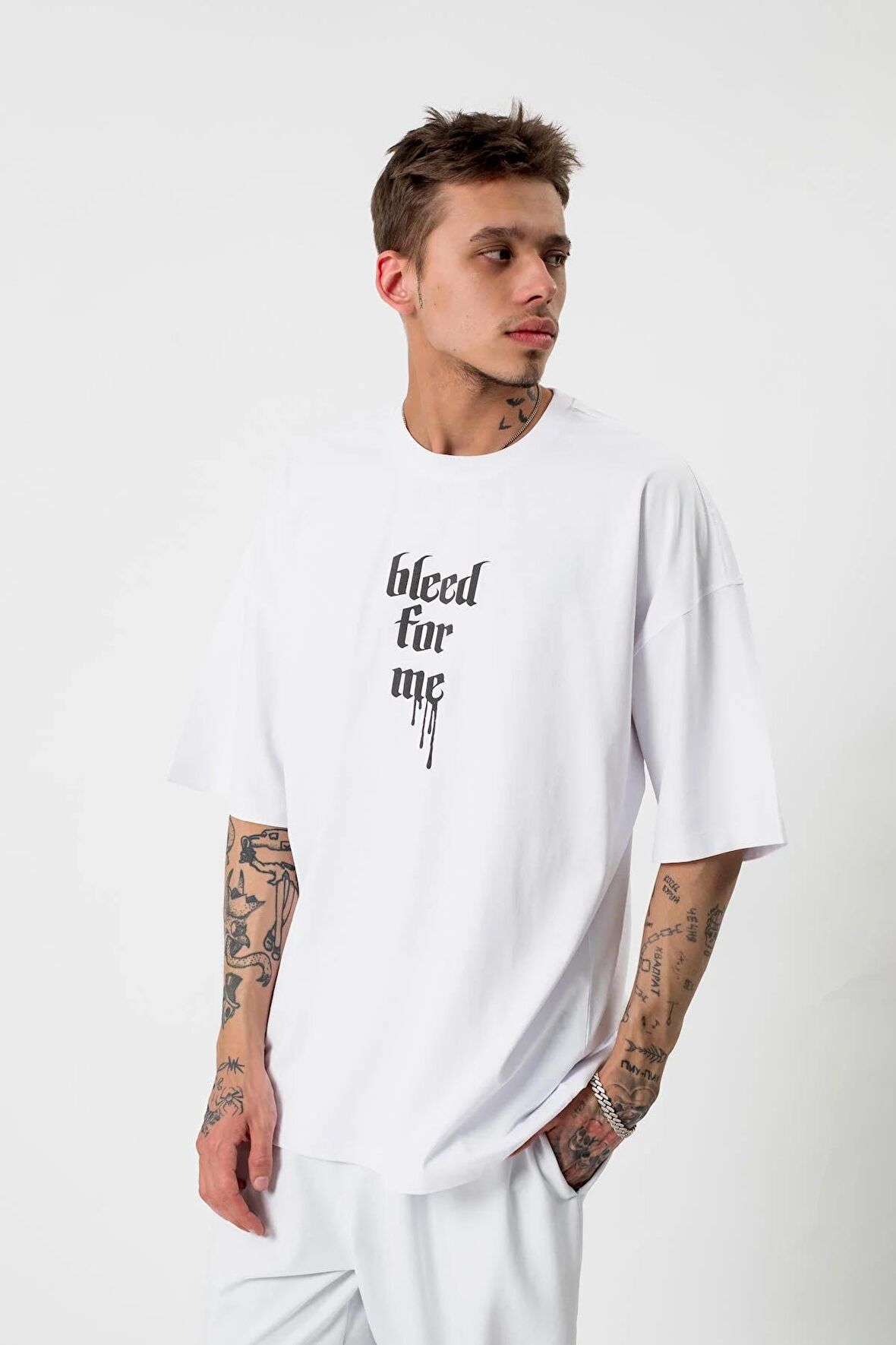 respire erkek oversize t-shirt