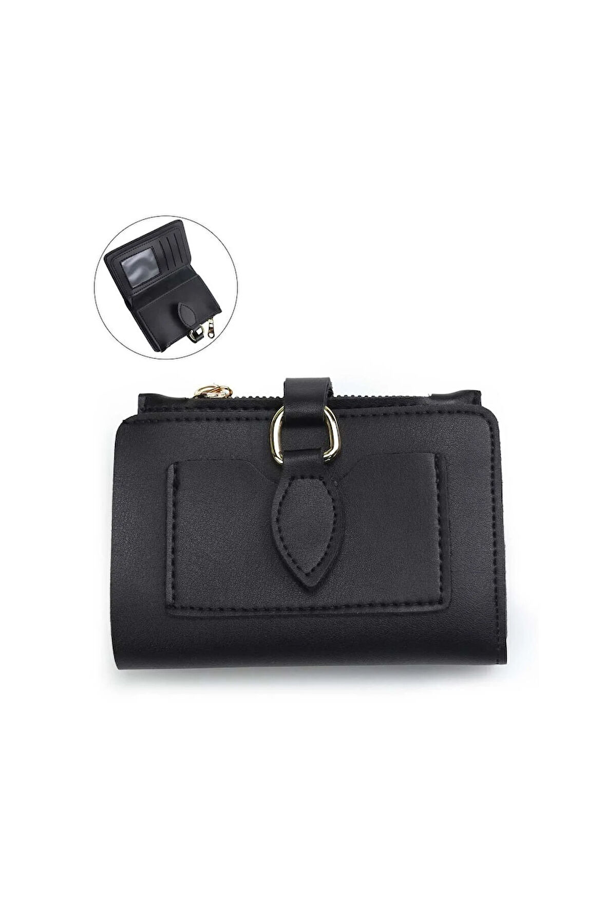 Siyah Yumuşak Deri Kartlık Cüzdan