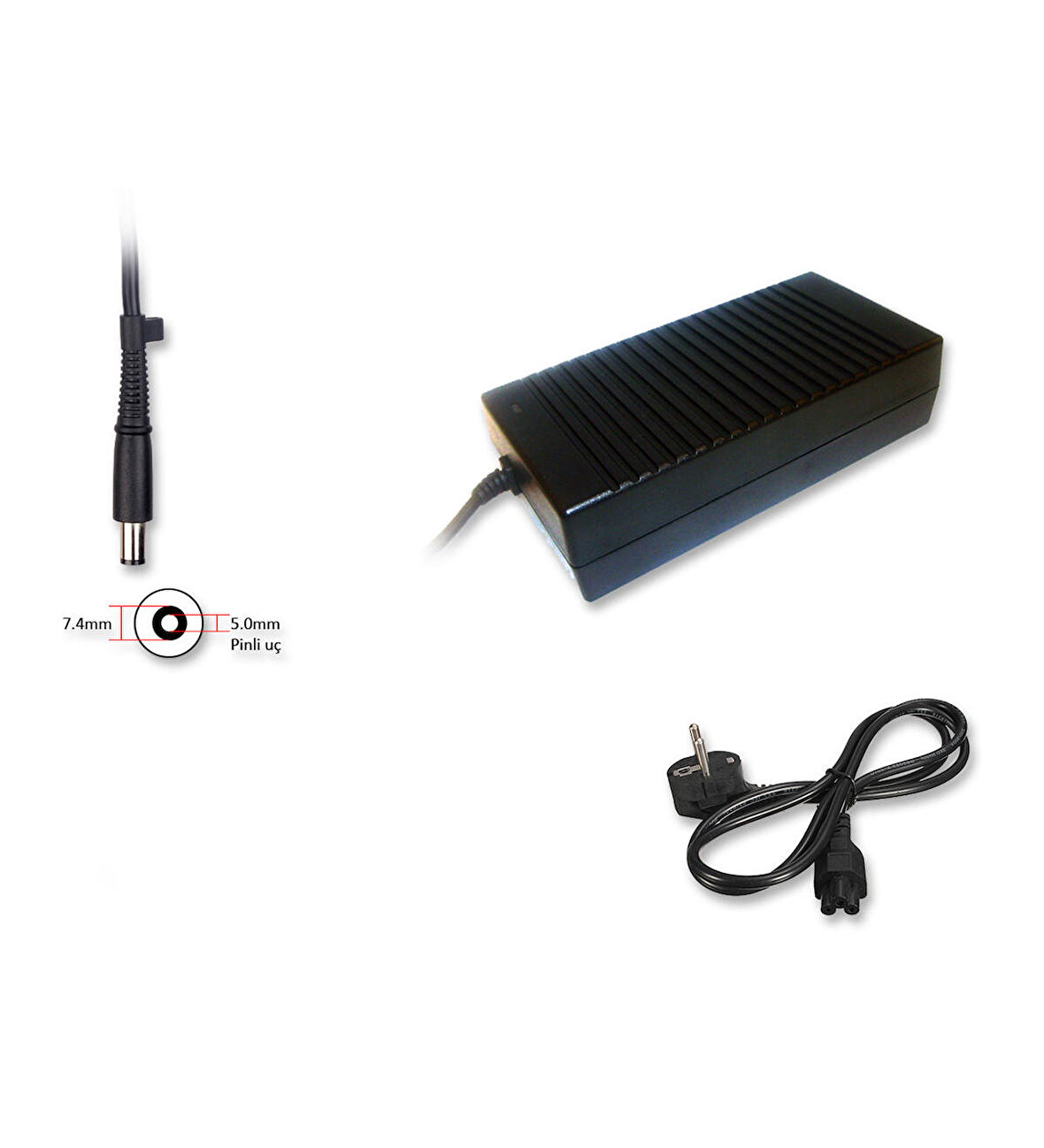 Pinli Uç Dell 180W 19.5V 9.23A Notebook Adaptör Laptop Şarj