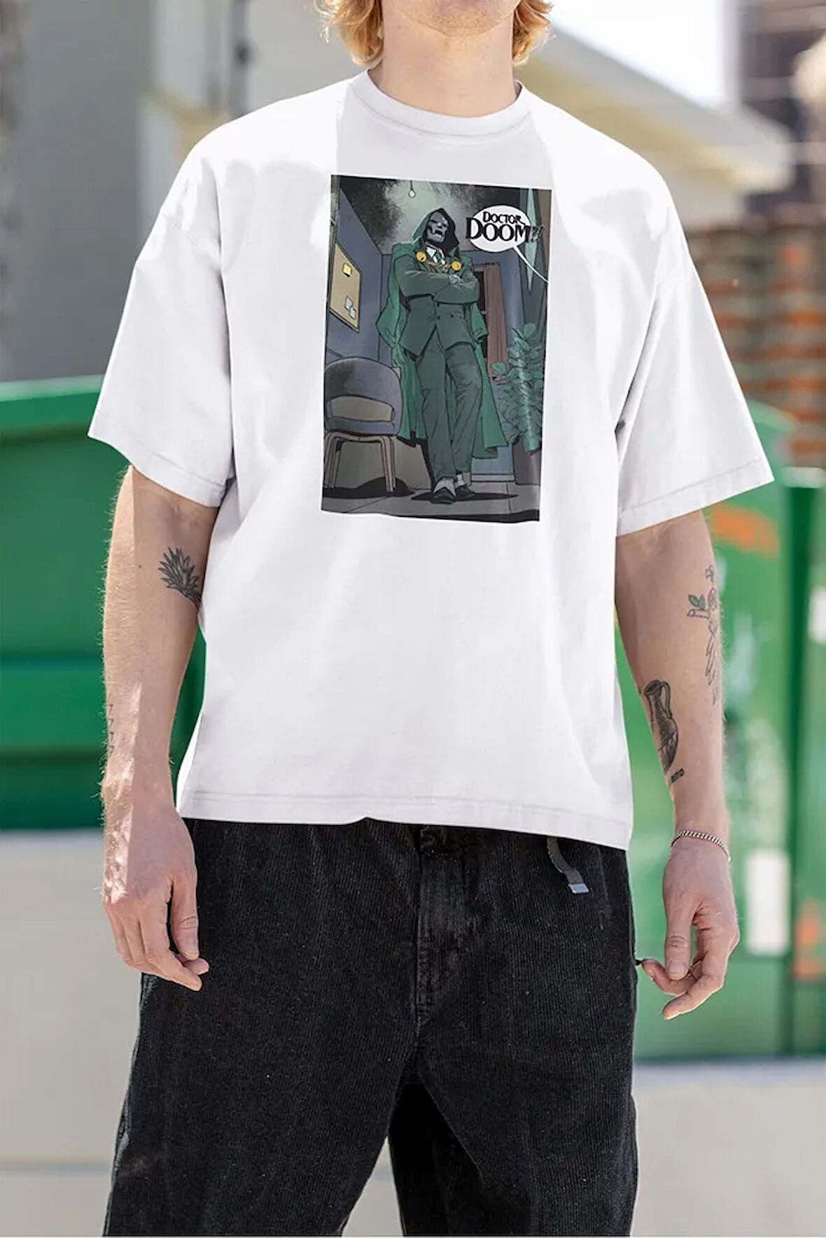 Marvel 2026 Doctor Doom Baskılı Unisex Oversize Tişört