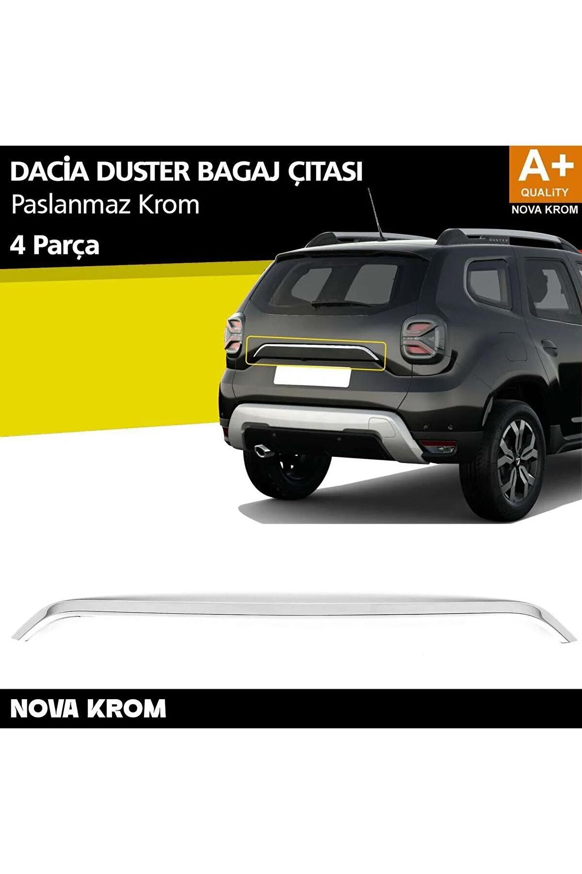 Dacia Duster Krom Bagaj Çıtası 2018 Üzeri