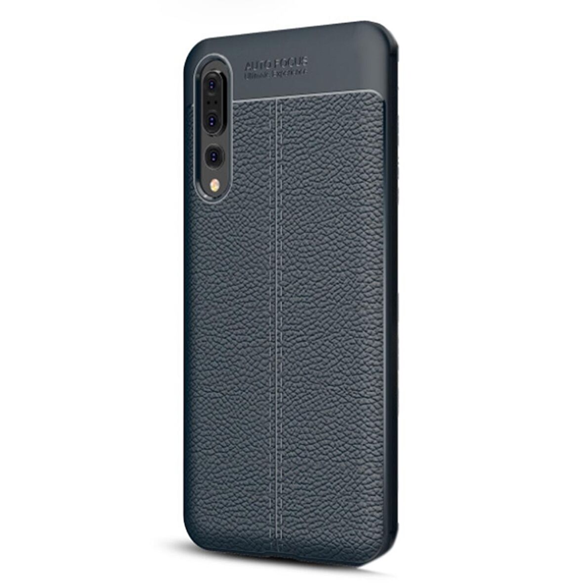 Gpack Huawei P20 Pro Kılıf Niss Silikon Deri GörünümlüNano Glass