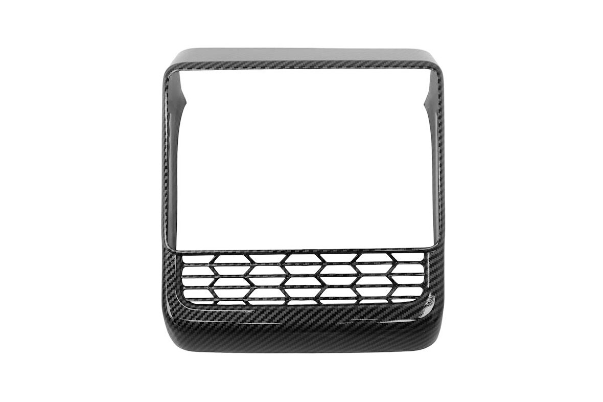 TESLA MODEL Y JUNİPER Karbon Fiber Görünüm Arka Klima Ekranı Koruyucu Çerçevesi (ABS)