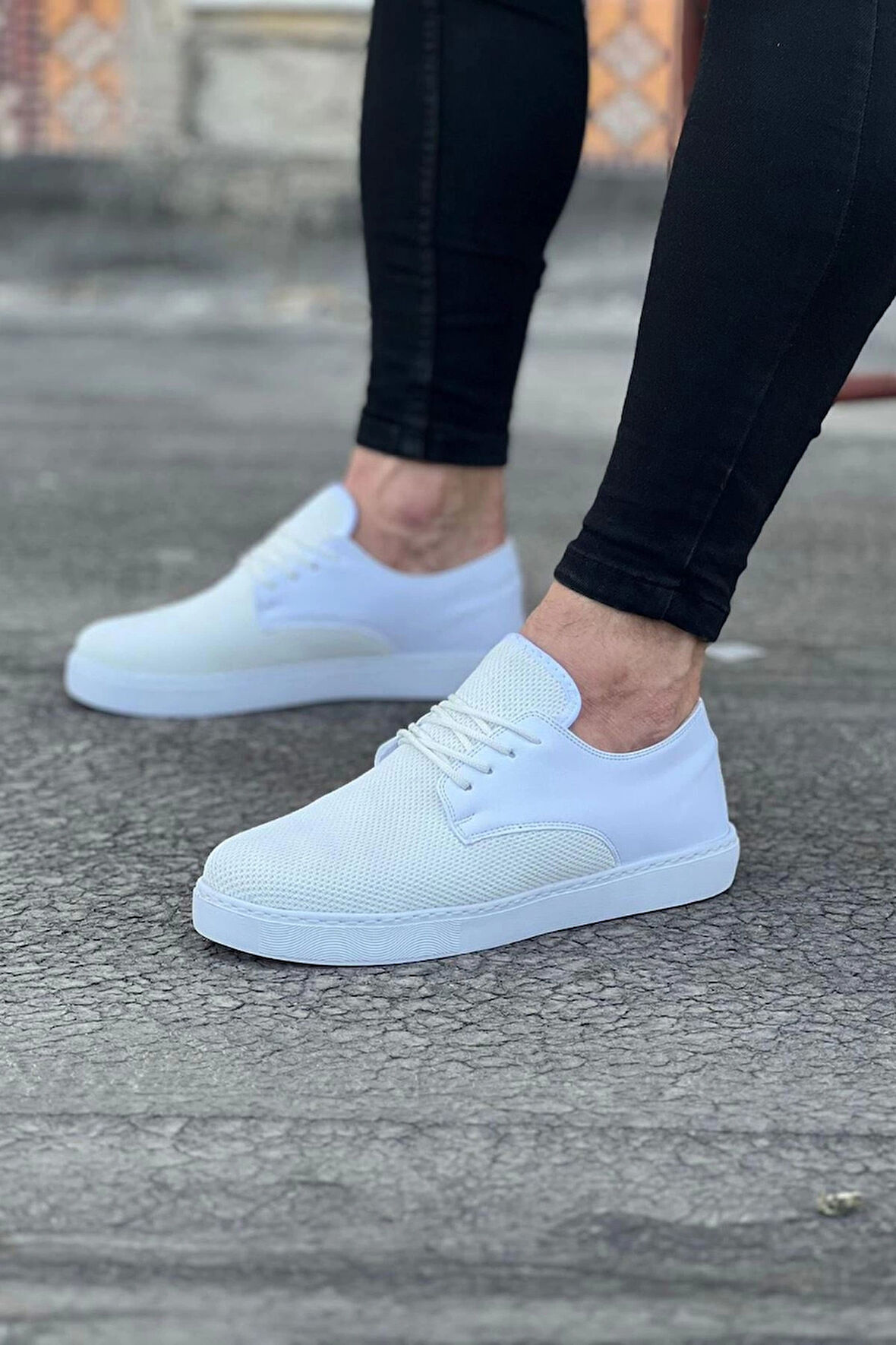 016 Beyaz Triko Erkek Casual Ayakkabı