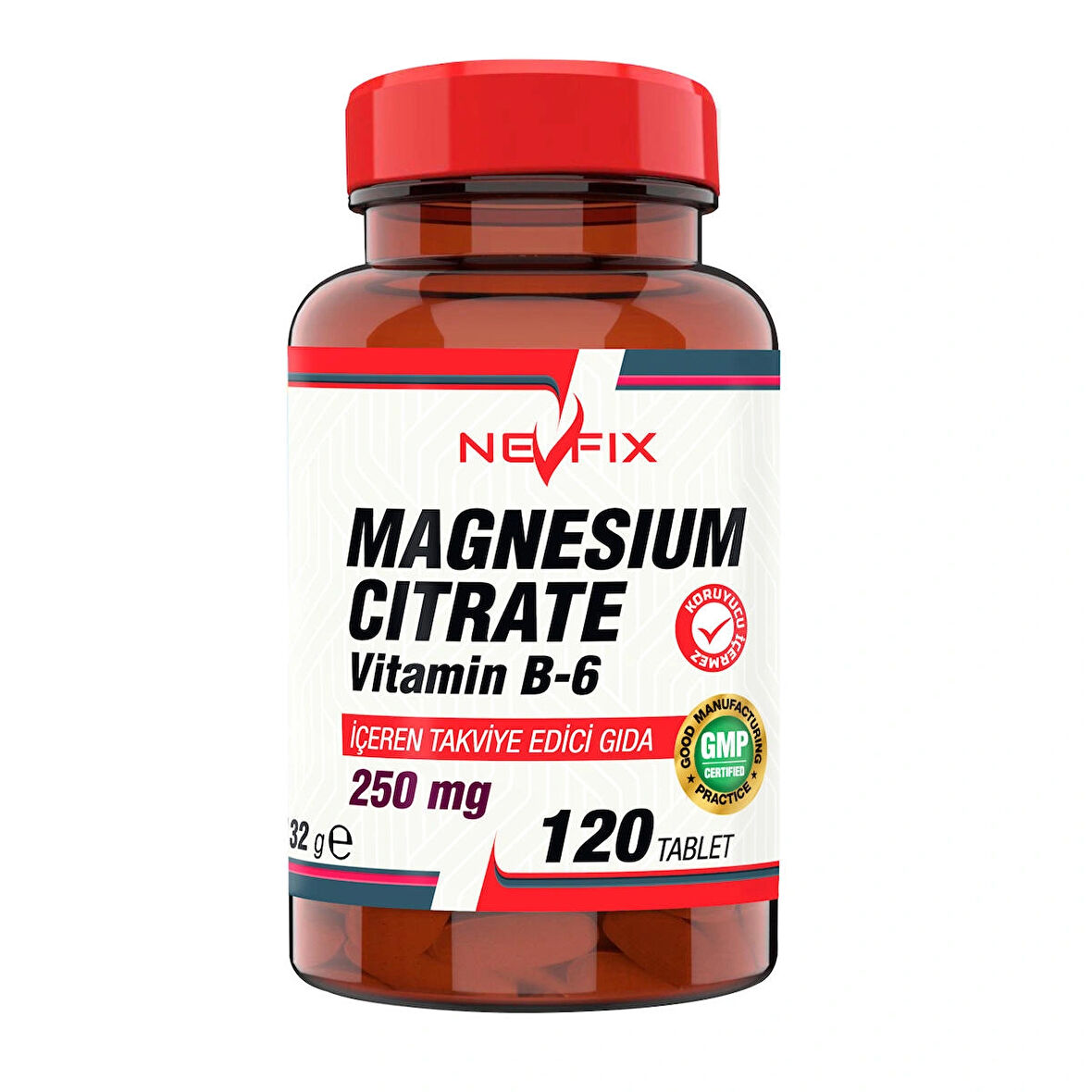 Magnesium Citrate 250 mg Vitamin B6 10 mg 120 Tablet