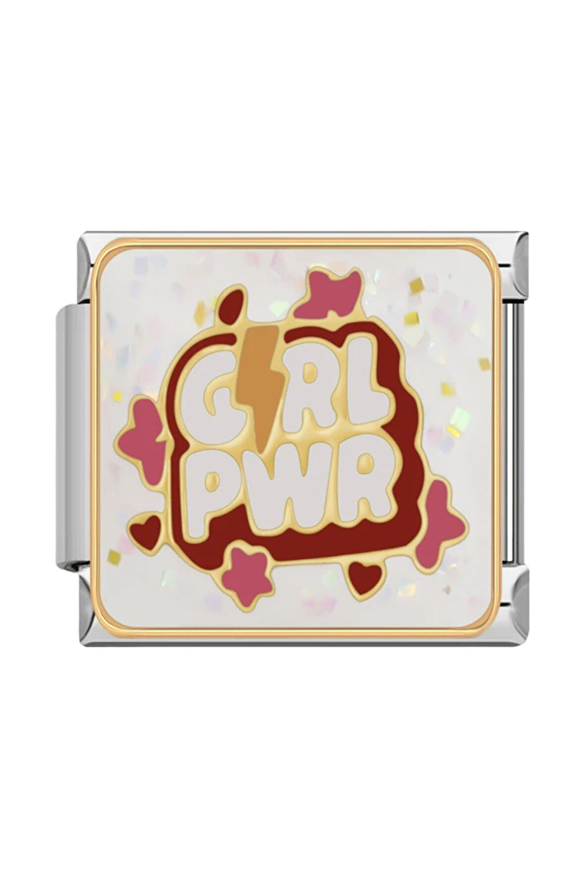Kız Gücü Şimşek (Girl Power) Çelik İtalyan Charm