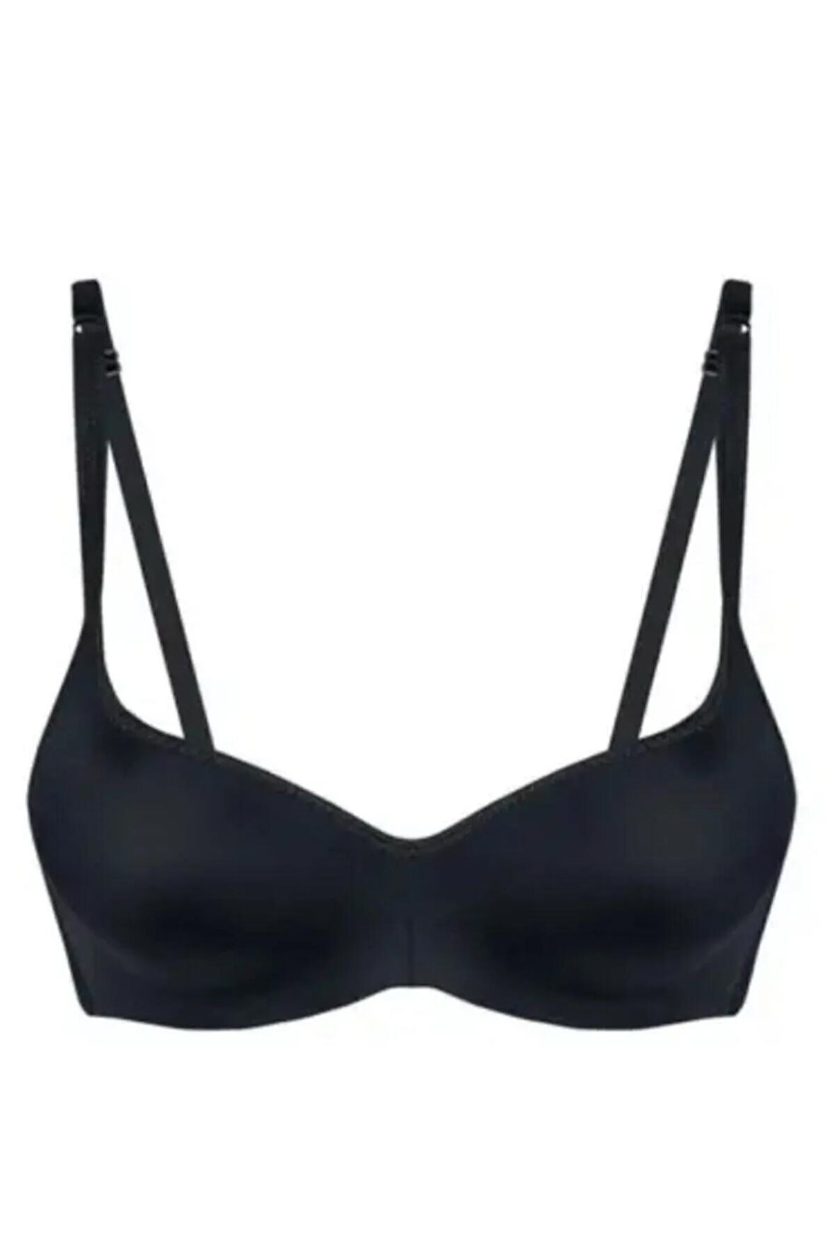 Kadın Sıyah Elastan Mikro Slikon Sütyen