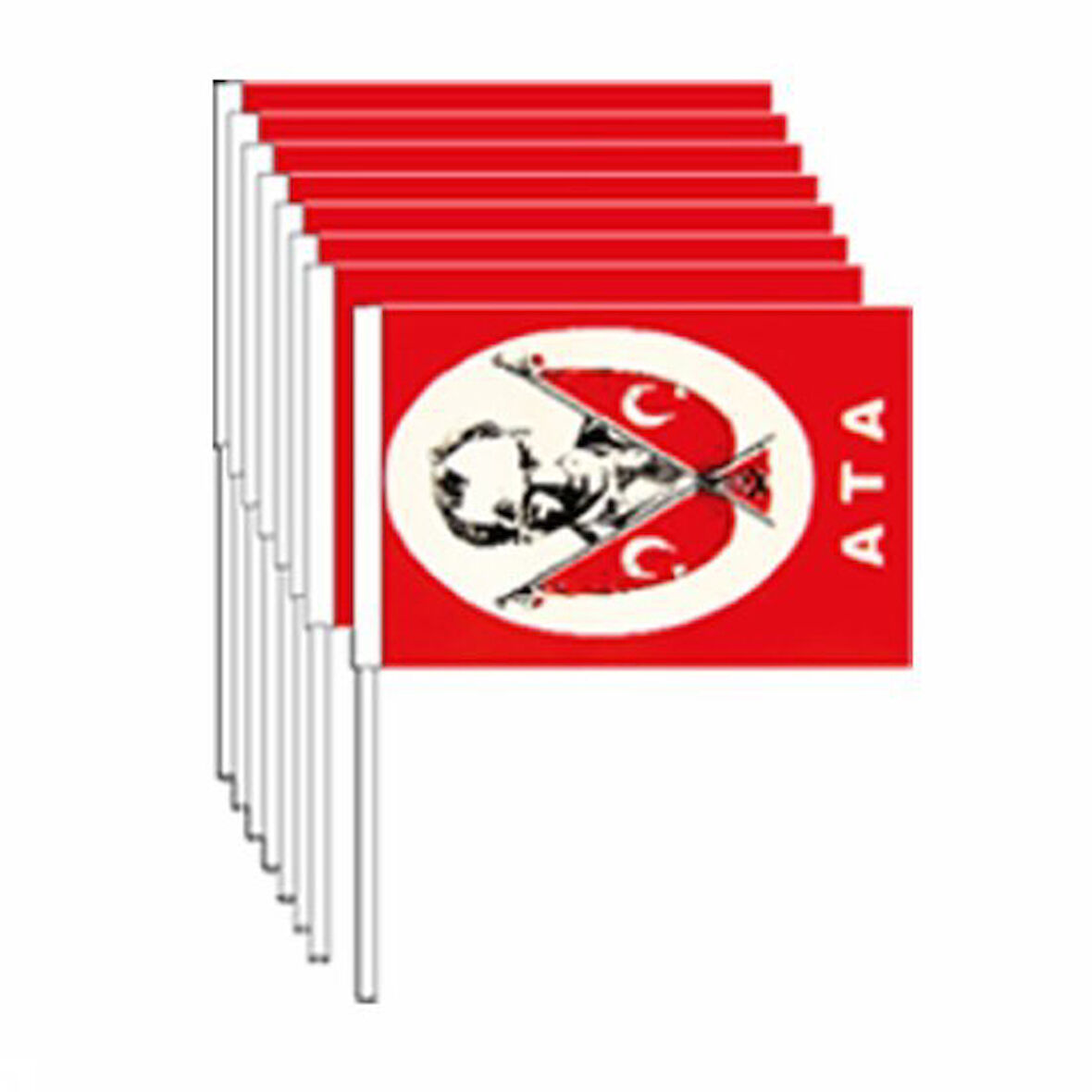 Vatan Sopalı Atalı Bayrak 20x30