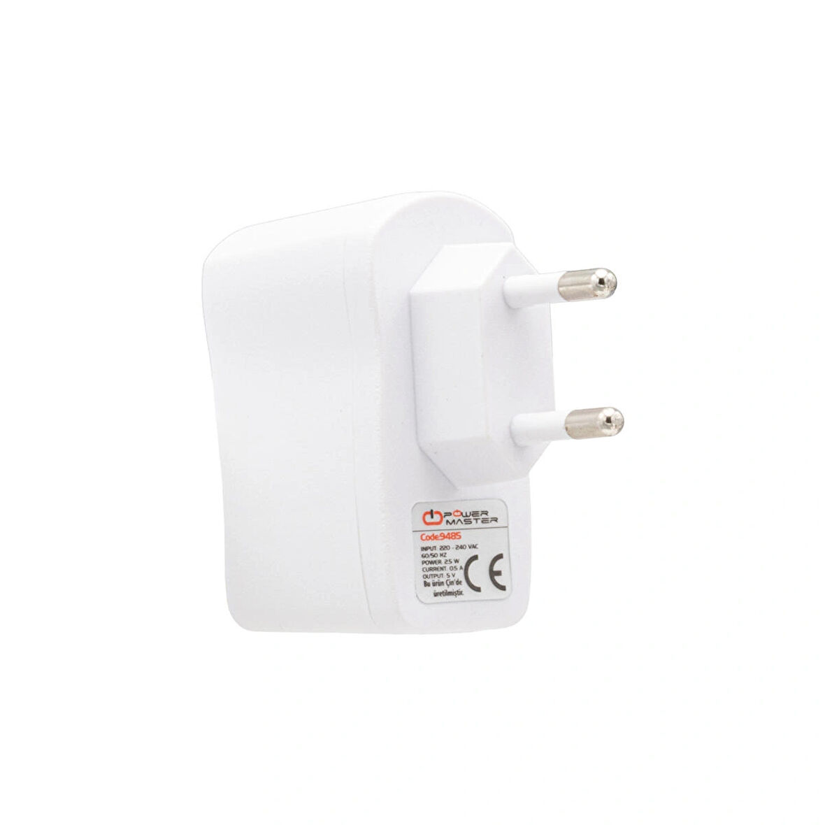 5 VOLT 0.5 AMPER BEYAZ USB BAŞLIK ADAPTÖR