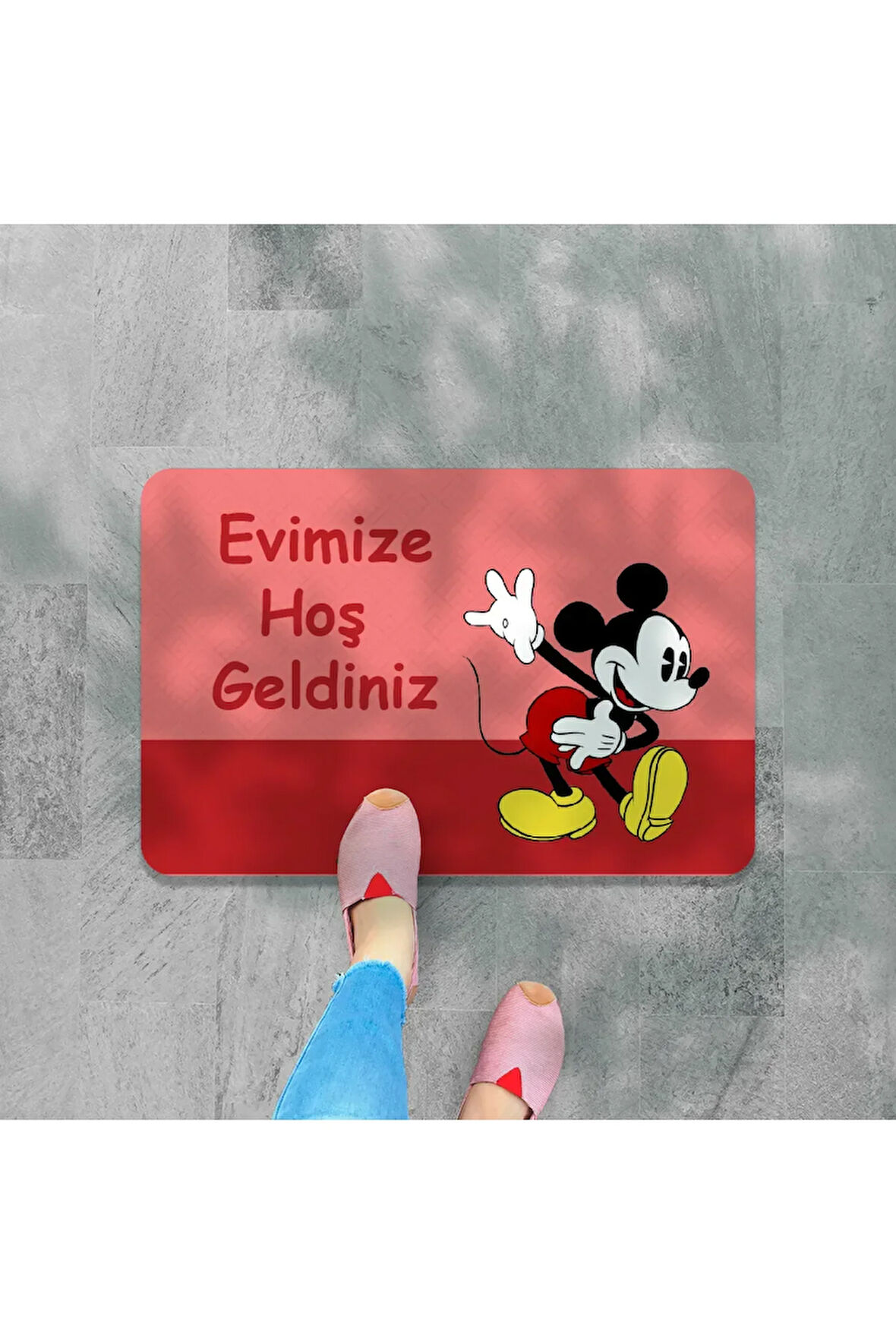 Dijital Baskılı Desenli Dekoratif Dış Kapı Önü ve Iç Mekan Paspası yıkanabilir Kaymaz Taban