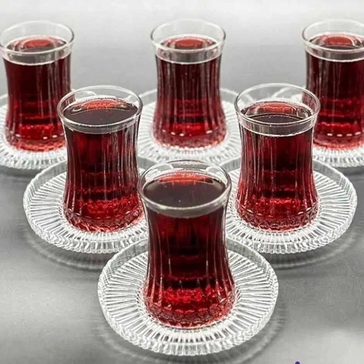 Paşabahçe Elysia Çay Bardağı Riva Çay Tabağı Takımı 24 Parça