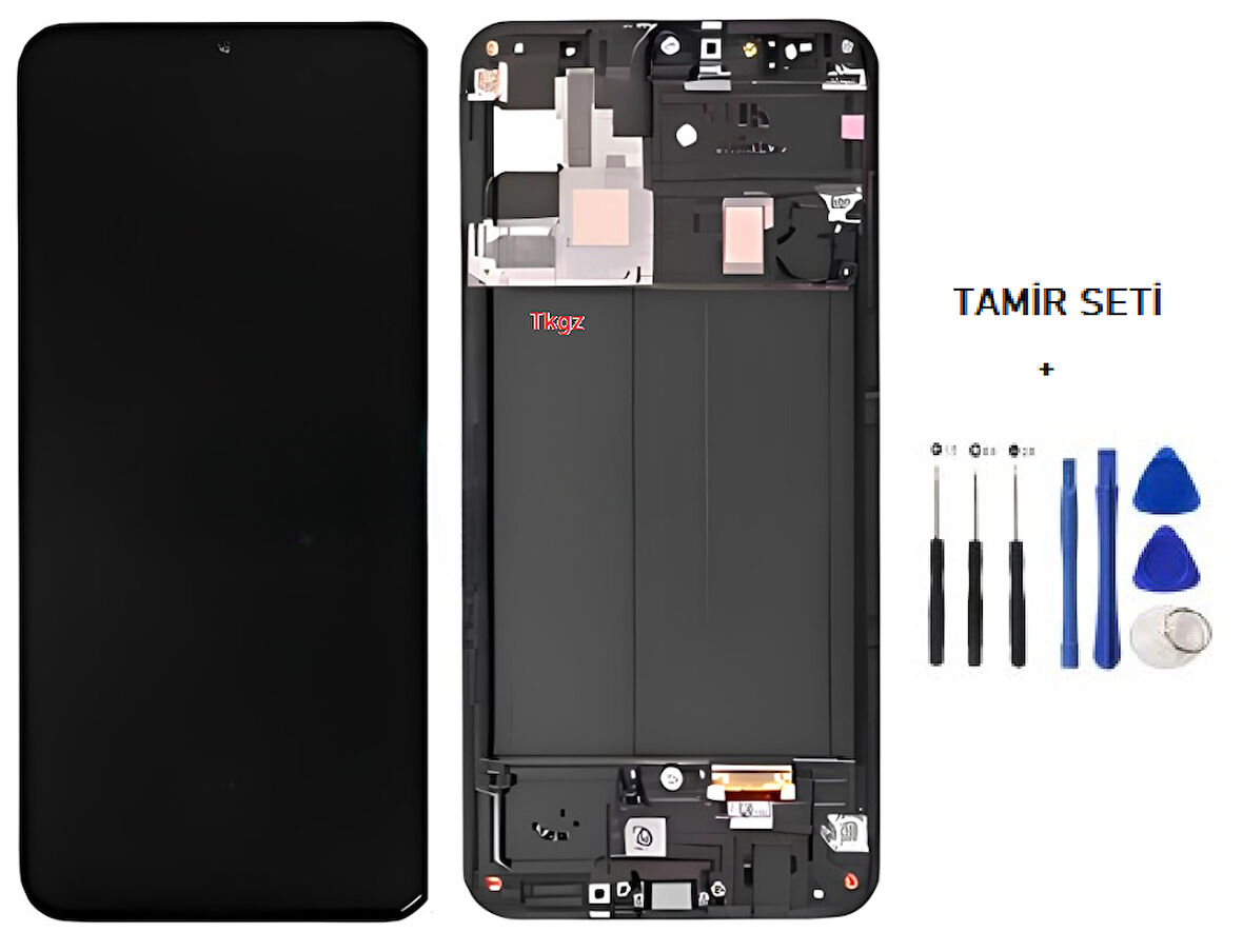 Samsung Galaxy A50 - SM-A505 Uyumlu Lcd Ekran Dokunmatik SERVİS Orijinali ÇITALI + TAMİR SETİ