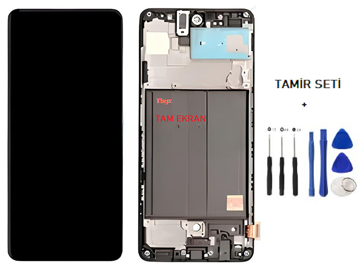 Samsung Galaxy A51 - SM-A515 Uyumlu Lcd Ekran Dokunmatik SERVİS Orijinali ÇITALI + TAMİR SETİ
