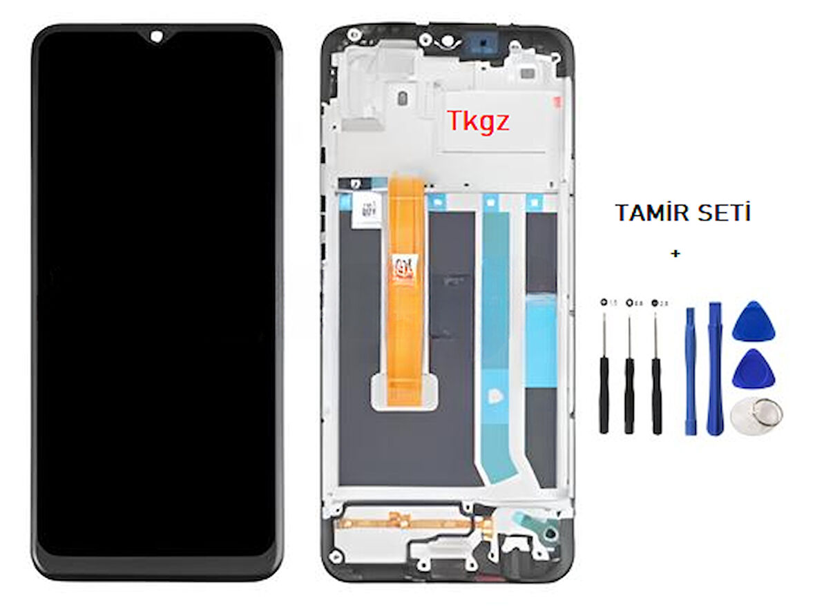 Oppo A15 Uyumlu Lcd Ekran Dokunmatik SERVİS Orijinali ÇITALI + TAMİR SETİ