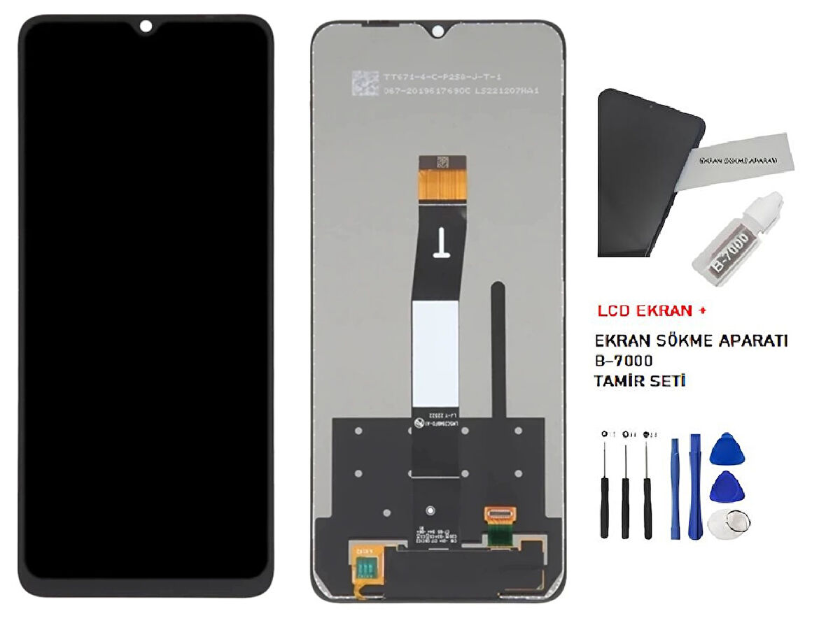 Xiaomi Redmi 14C Uyumlu Lcd Ekran Dokunmatik SERVİS Orijinali + B-7000 + TAMİR SETİ
